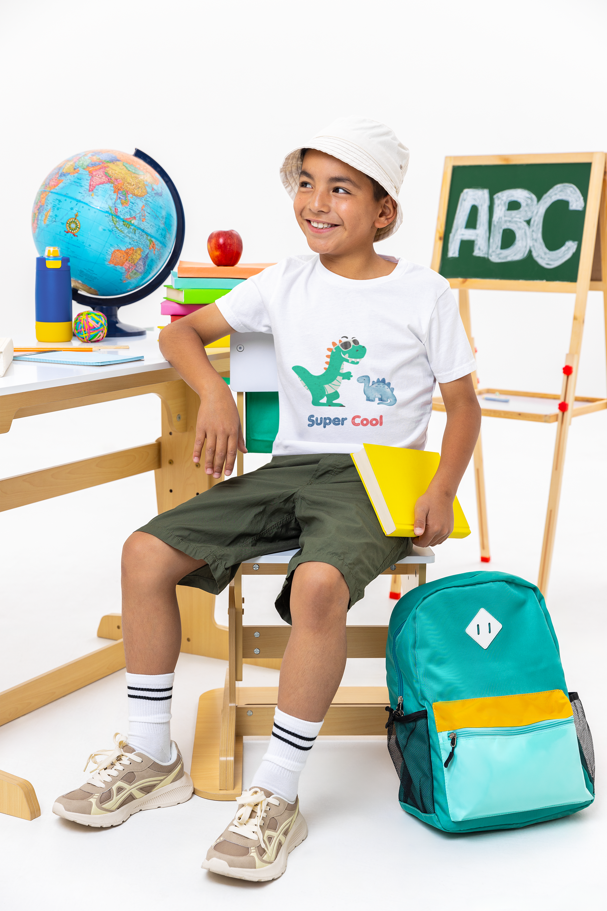 Dino-Themed Kids Tee: Super Cool Dinosaur T-Shirt, Fun Kids Clothing, Birthday Gift, Playtime Attire, Summer Outfit