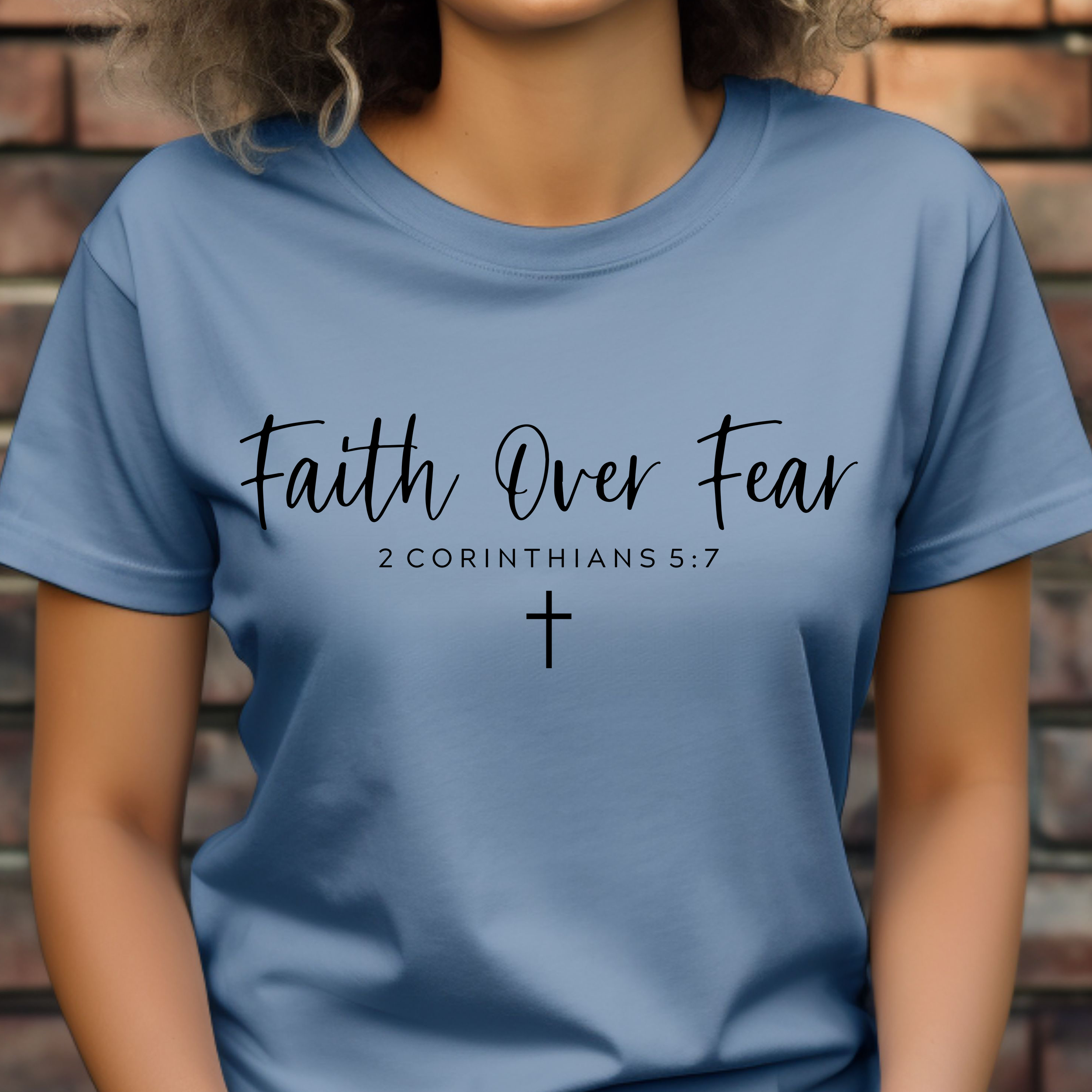 Faith Over Fear - Women's Christian T-shirt product thumbnail image Faith Over Fear - Women's Christian T-shirt product thumbnail image