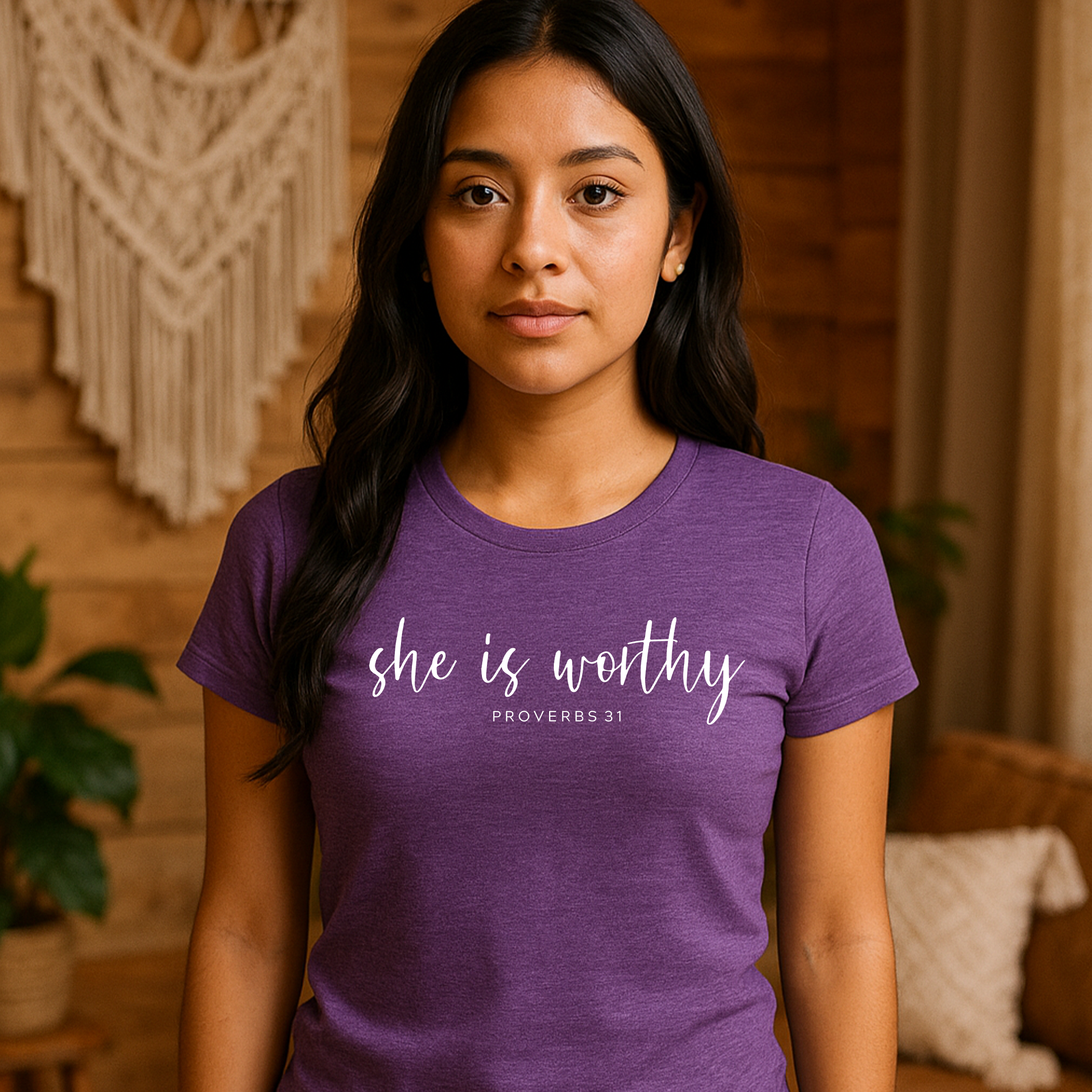 She is Worthy - Proverbs 31 - Women's Christian T-Shirt product thumbnail image She is Worthy - Proverbs 31 - Women's Christian T-Shirt product thumbnail image