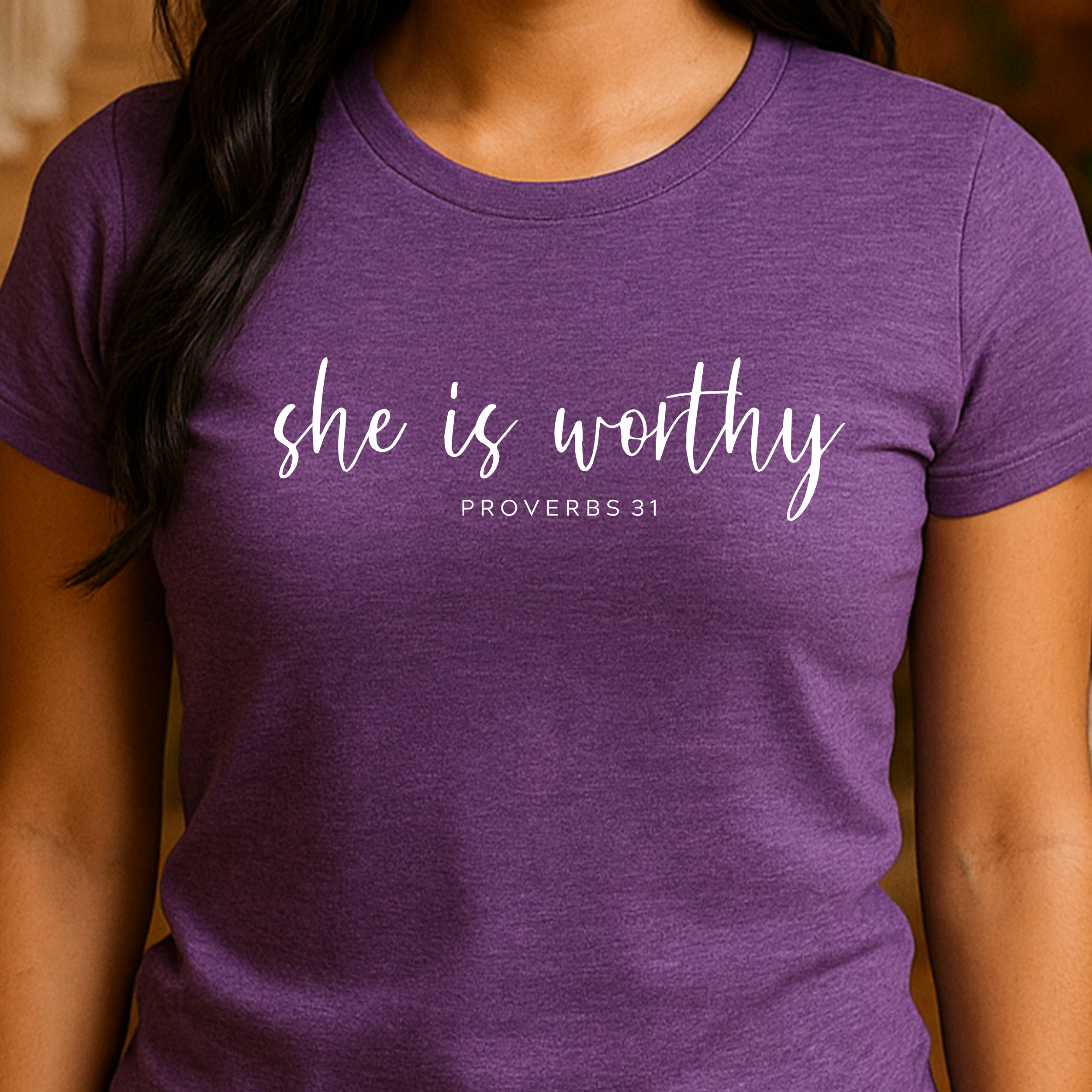 She is Worthy - Proverbs 31 - Women's Christian T-Shirt product thumbnail image She is Worthy - Proverbs 31 - Women's Christian T-Shirt product thumbnail image