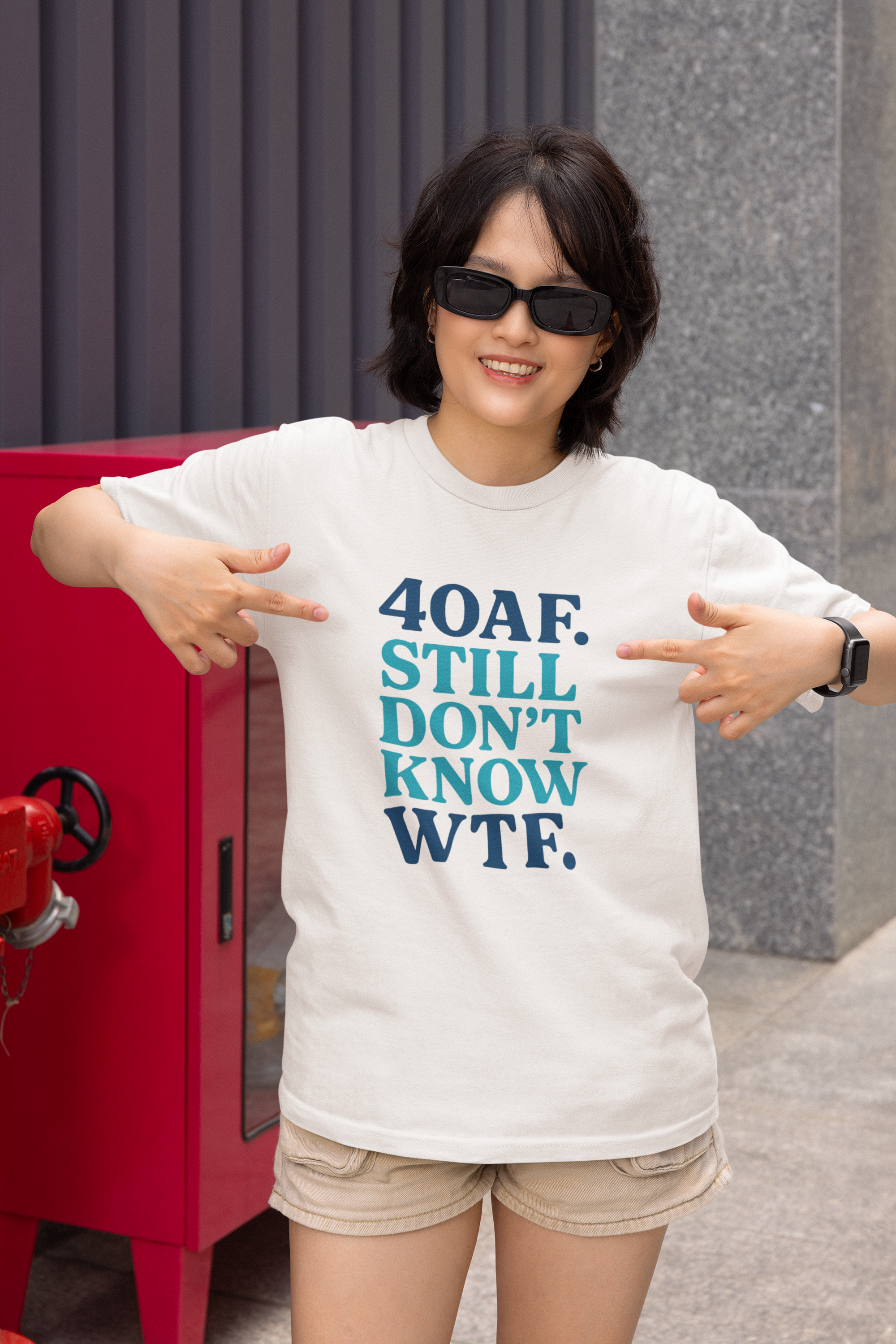 Funny 40 AF WTF Unisex Softstyle T-Shirt product thumbnail image