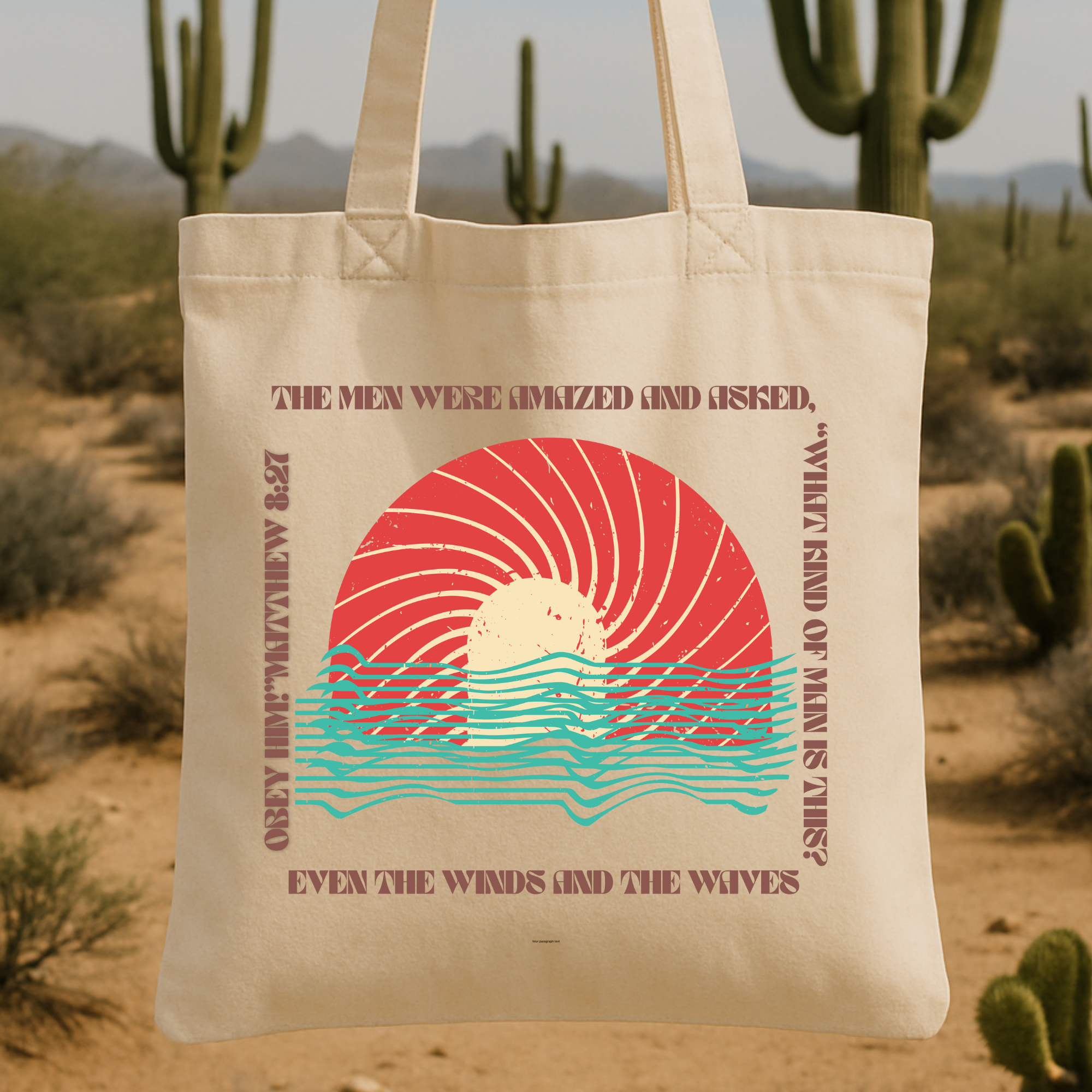 Matthew 8:27 Canvas Tote Bag product thumbnail image