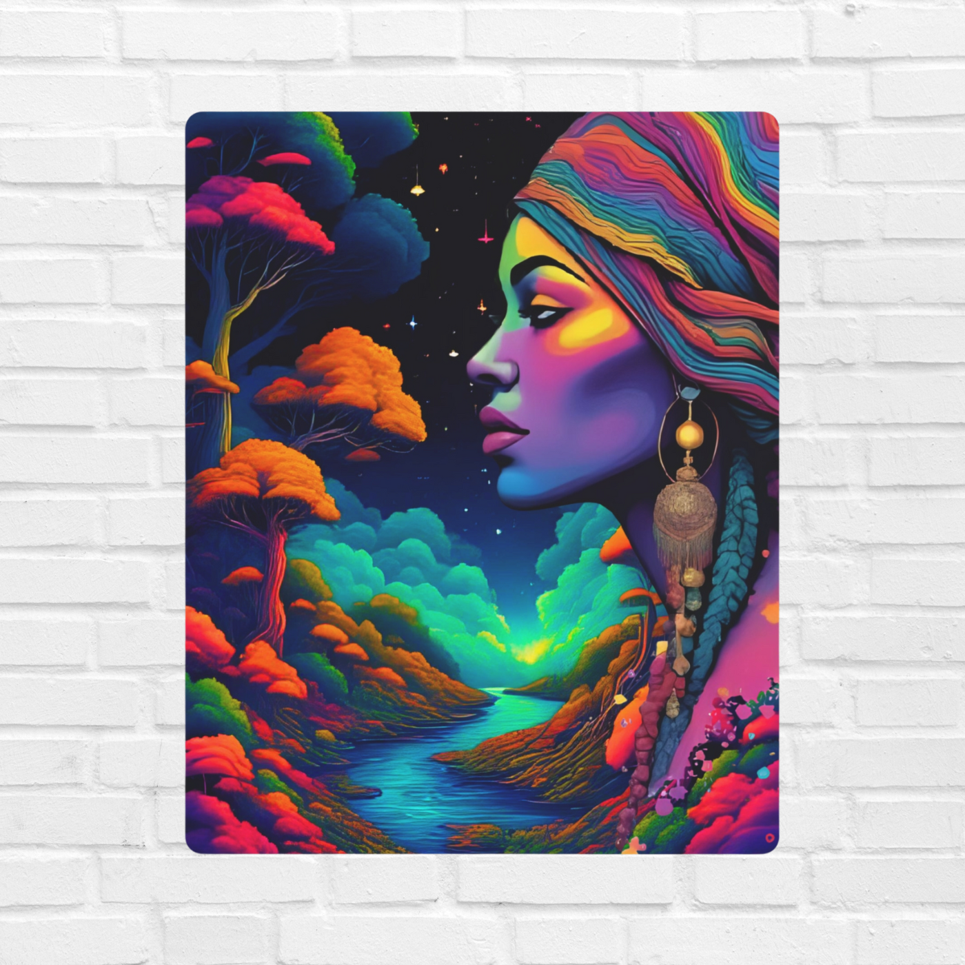 River Vibes Metal Art Sign, Bohemian Wall Decor, Unique Gift for Home, Room Accent, Psychedelic Art product thumbnail image River Vibes Metal Art Sign, Bohemian Wall Decor, Unique Gift for Home, Room Accent, Psychedelic Art product thumbnail image