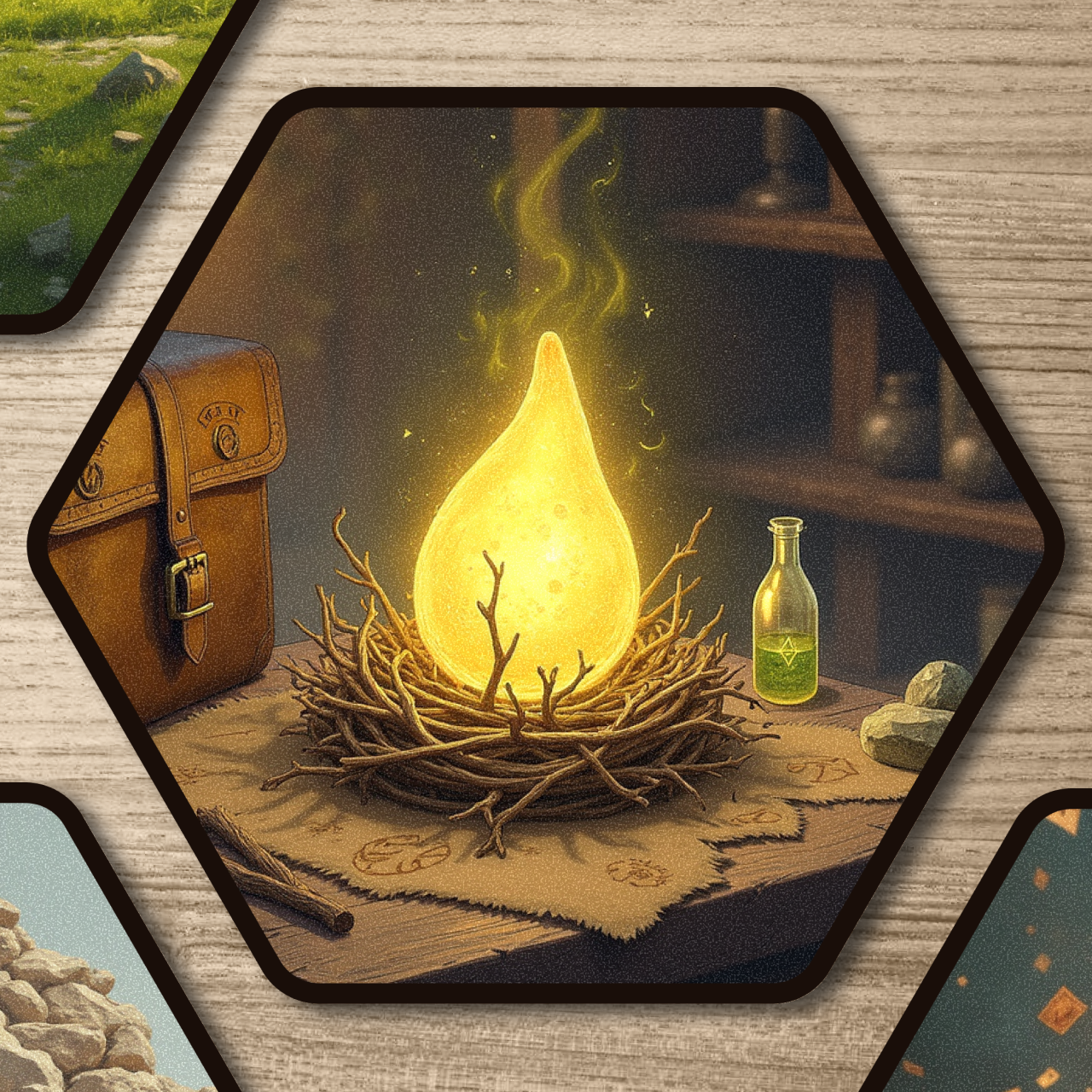 Seed Pod | Hexagonal Scene Kiss-Cut Stickers Seed Pod | Hexagonal Scene Kiss-Cut Stickers