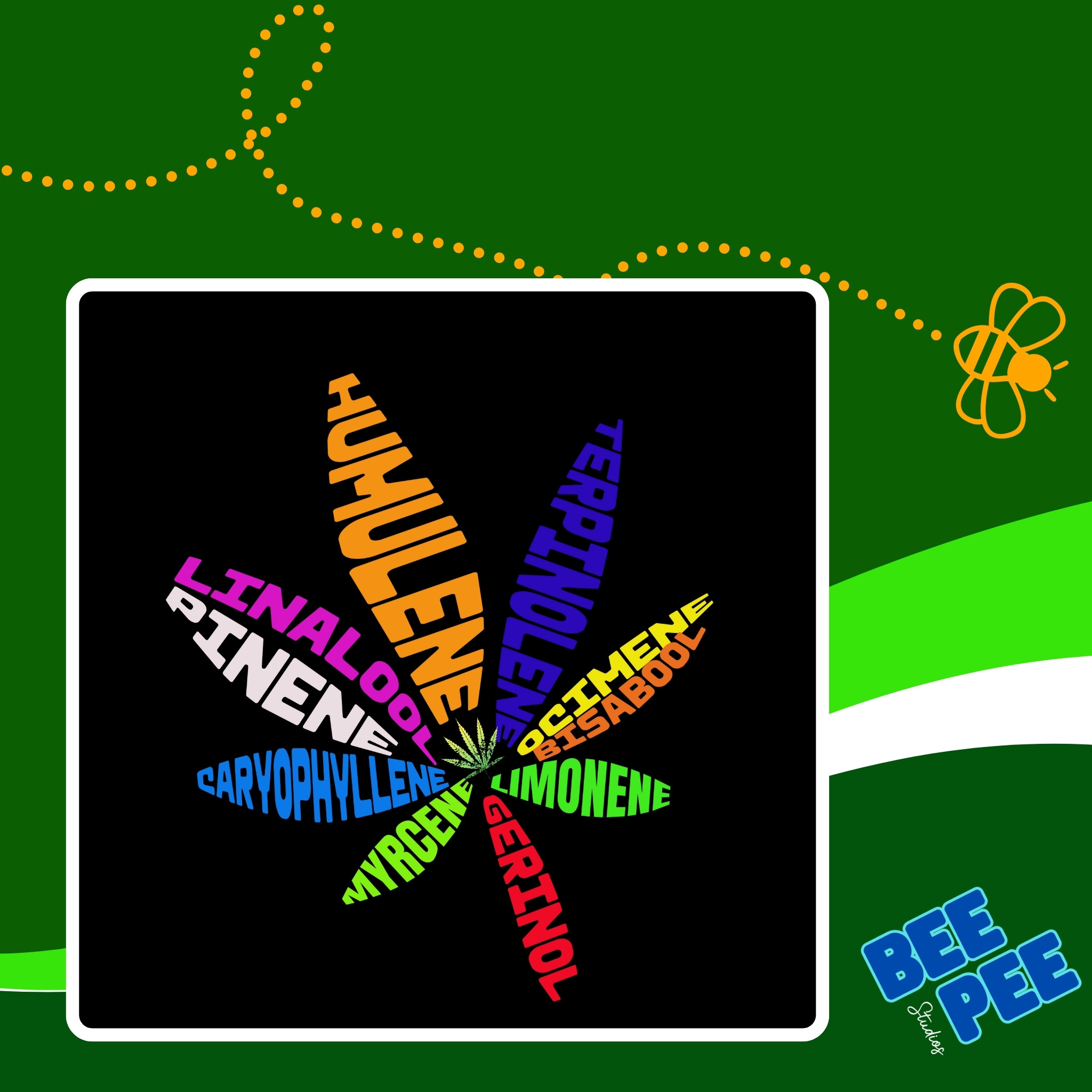 Cannabis Cool Text Design Terpenes T-Shirt product thumbnail image