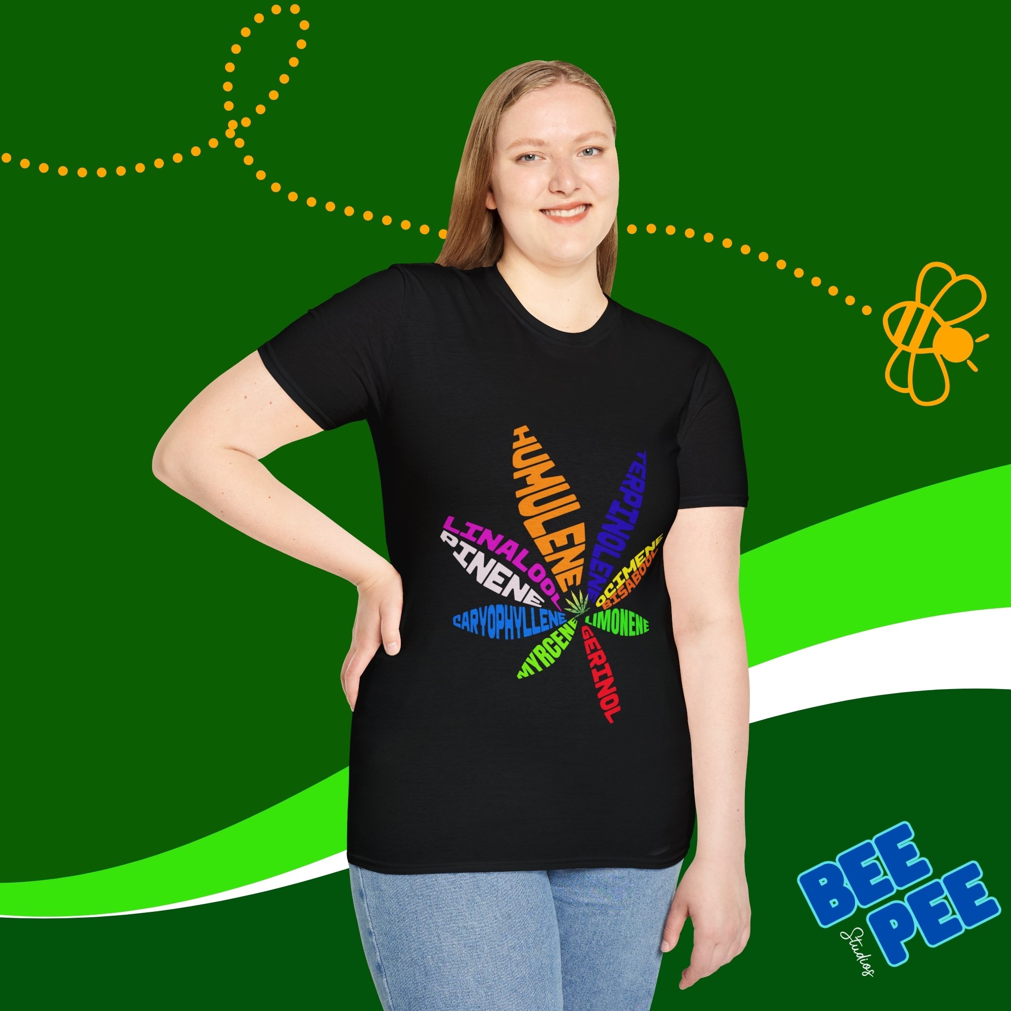 Cannabis Cool Text Design Terpenes T-Shirt product thumbnail image