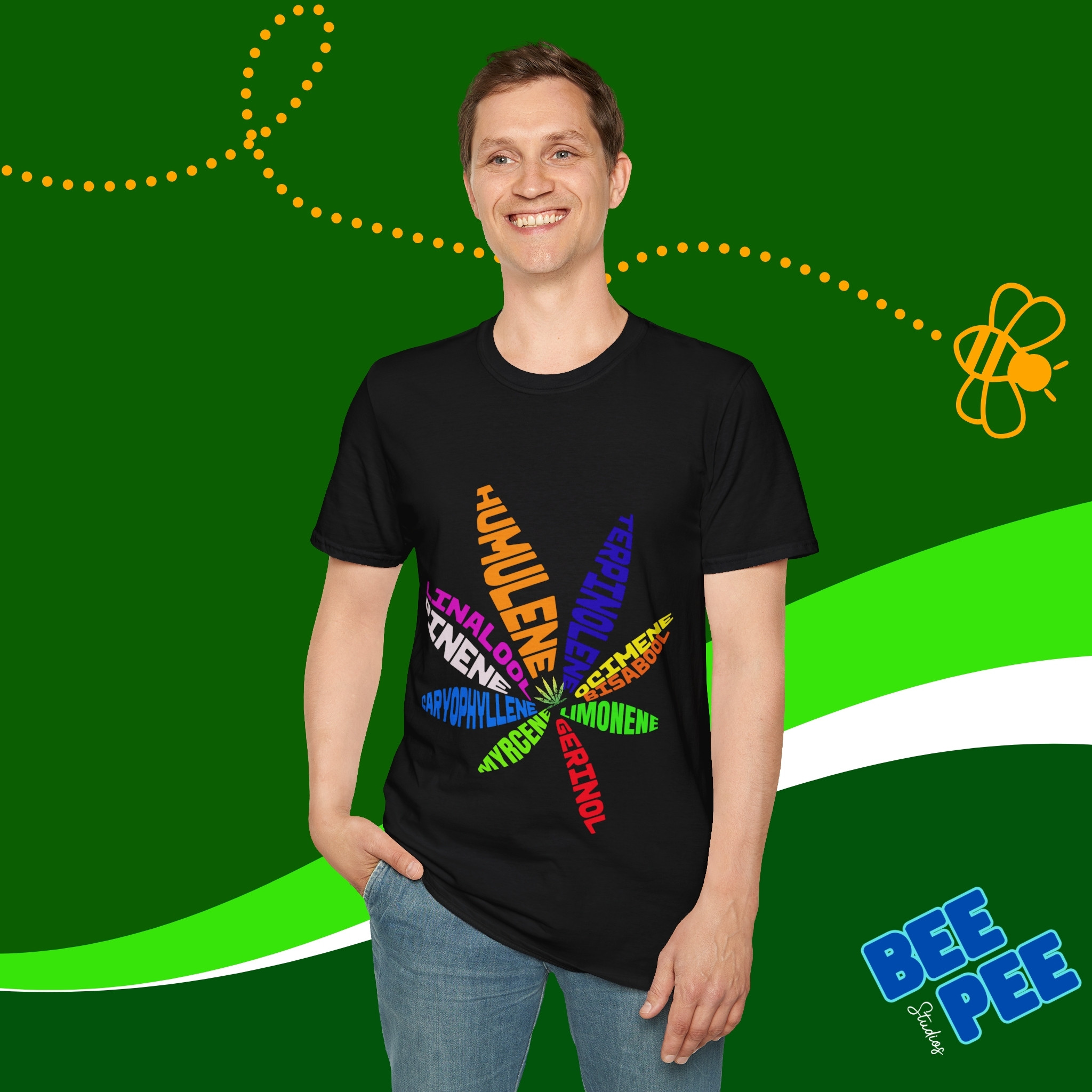 Cannabis Cool Text Design Terpenes T-Shirt product thumbnail image