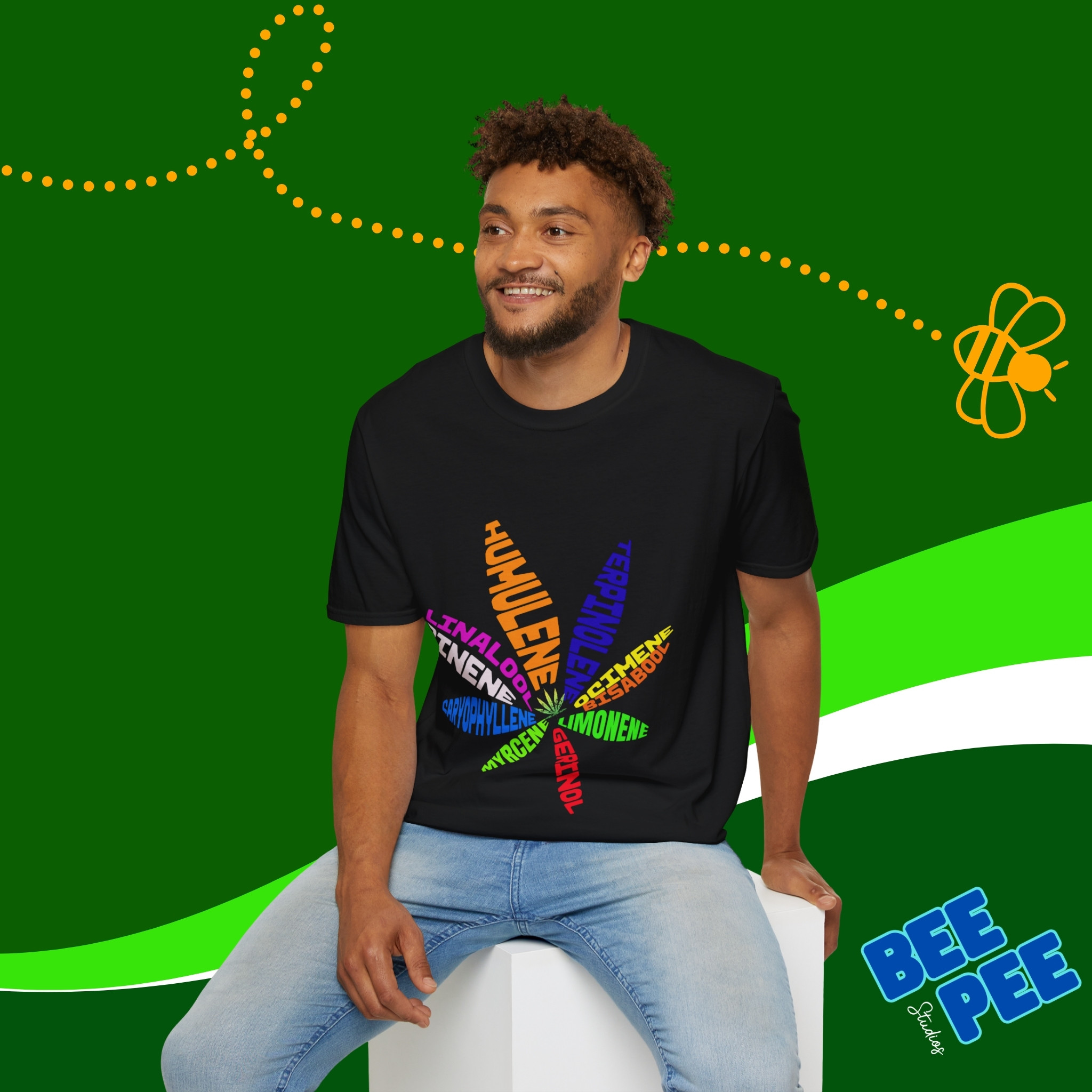 Cannabis Cool Text Design Terpenes T-Shirt product thumbnail image