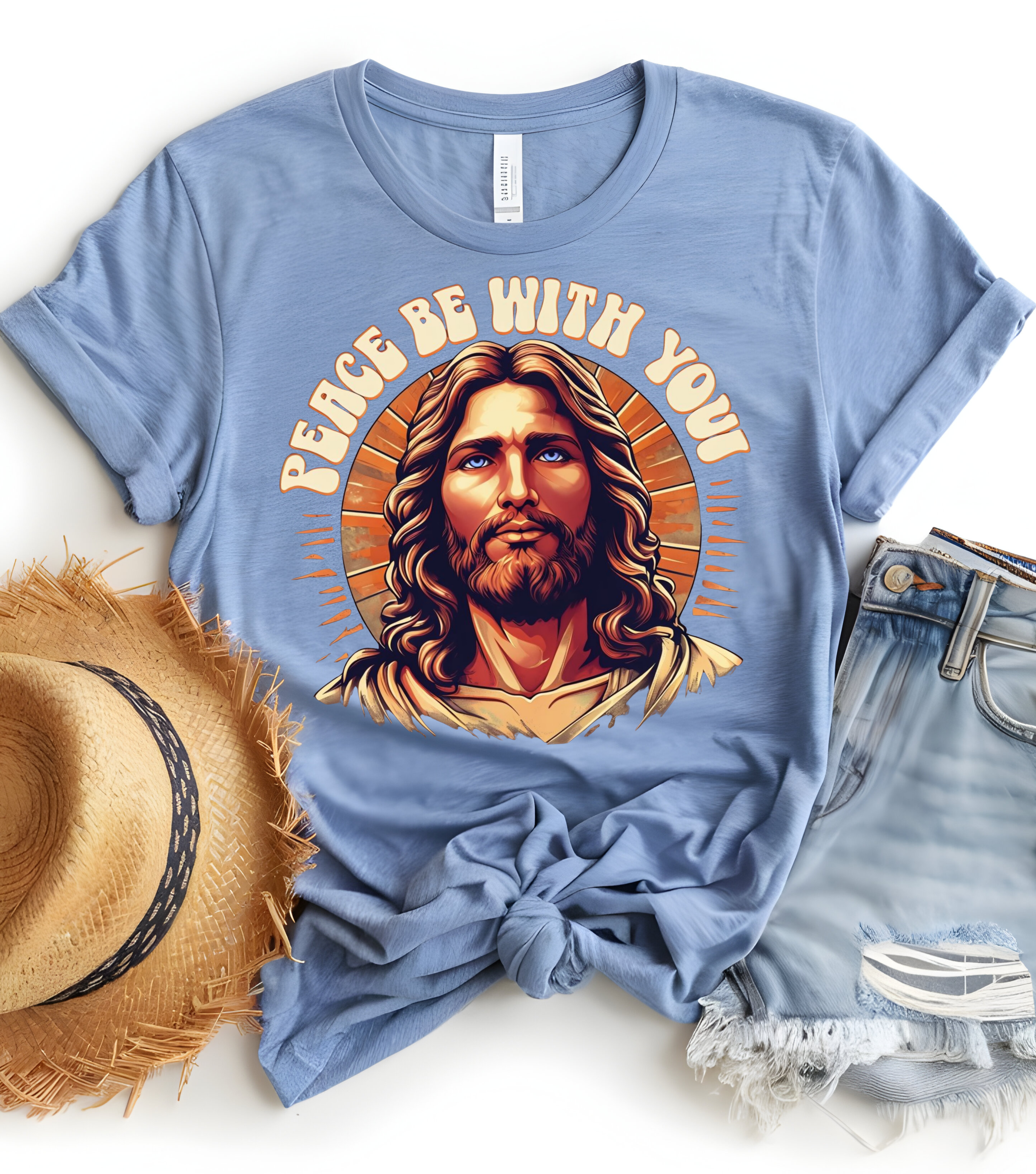 Christian Inspirational Tee, Faith-Based Shirt, Religious Gift, Spiritual Apparel, Church Outing Wear, Savior Graphic Tee product thumbnail image