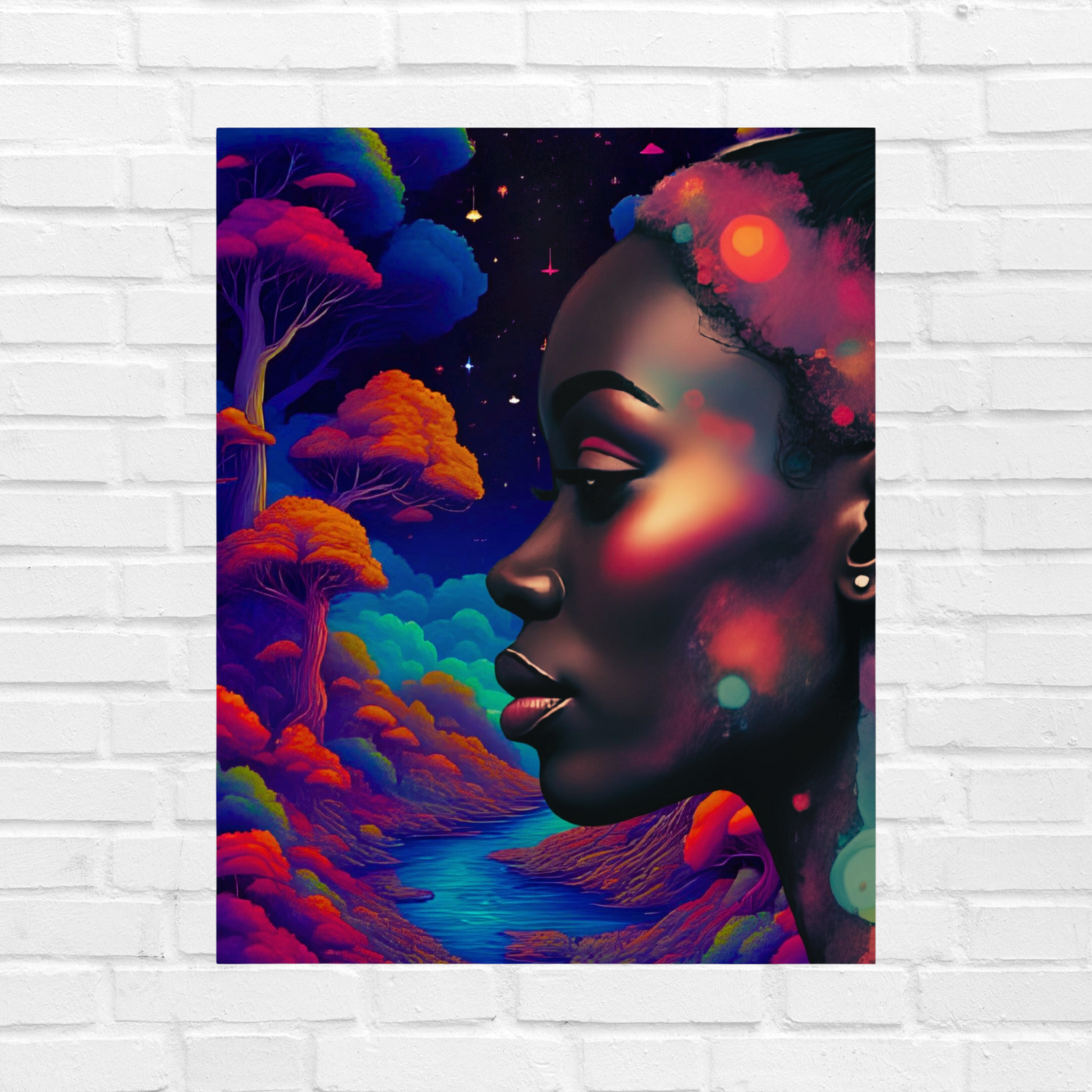 Vibrant View Art Foam Board, Colorful Wall Decor, Unique Gift for Art Lovers, Home Office Decoration, Psychedelic Artwork Display