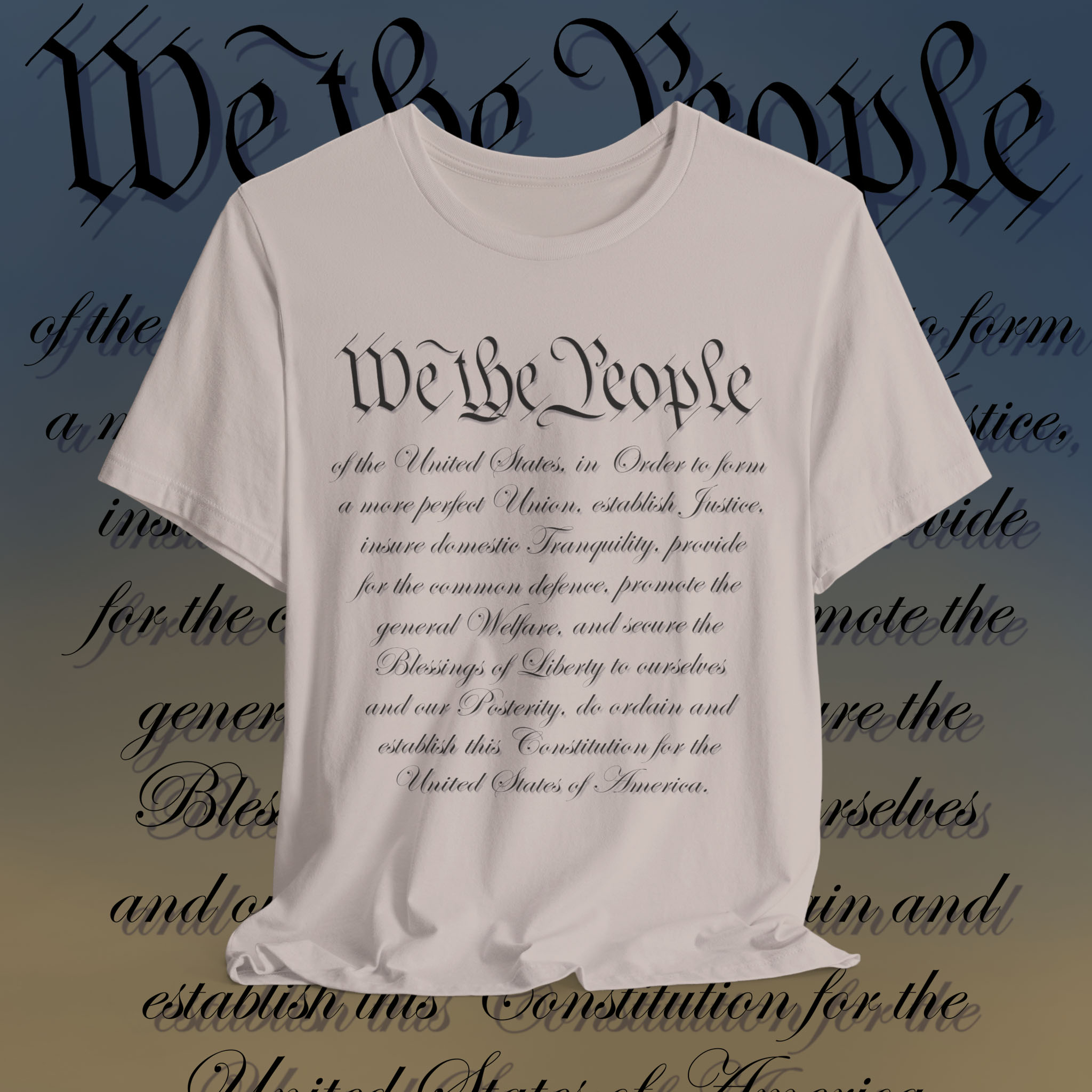 Patriotic Unisex Jersey Tee - 'We The People' Design product thumbnail image
