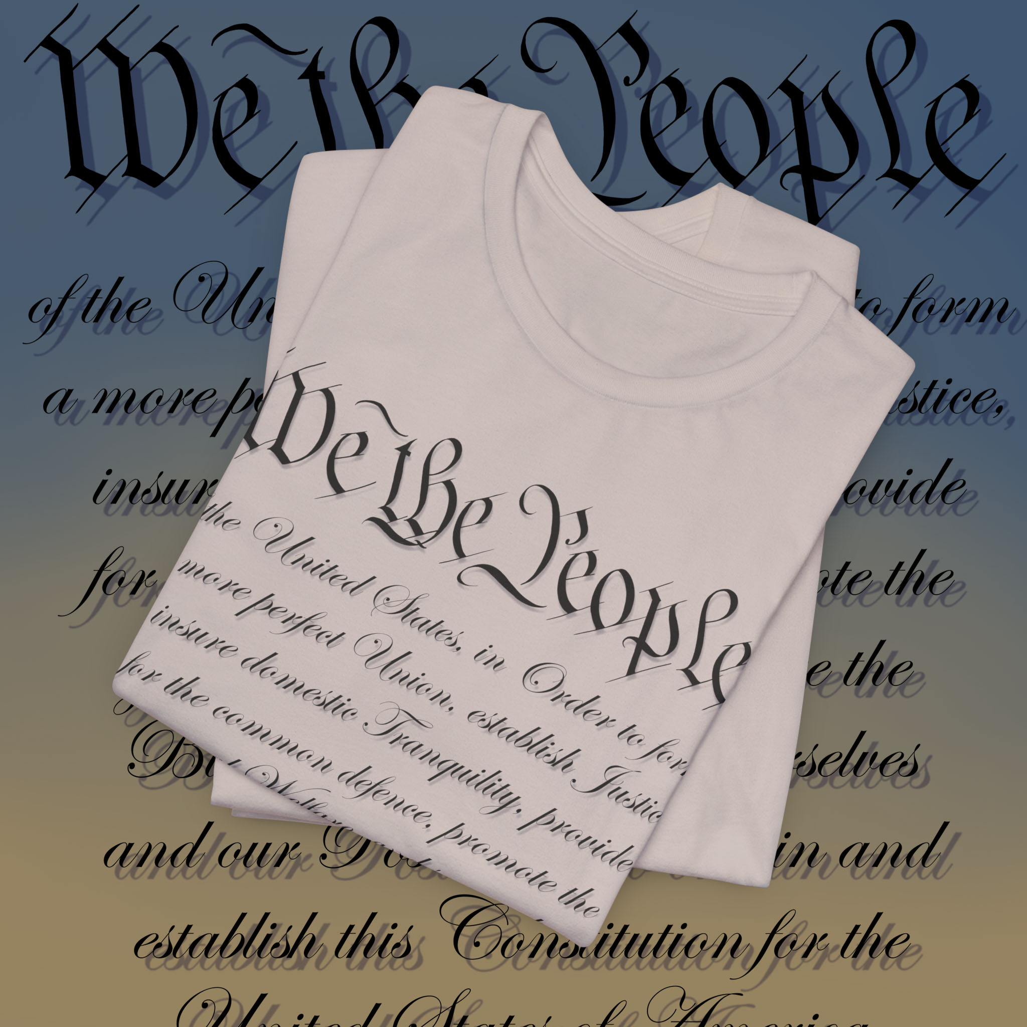 Patriotic Unisex Jersey Tee - 'We The People' Design product thumbnail image