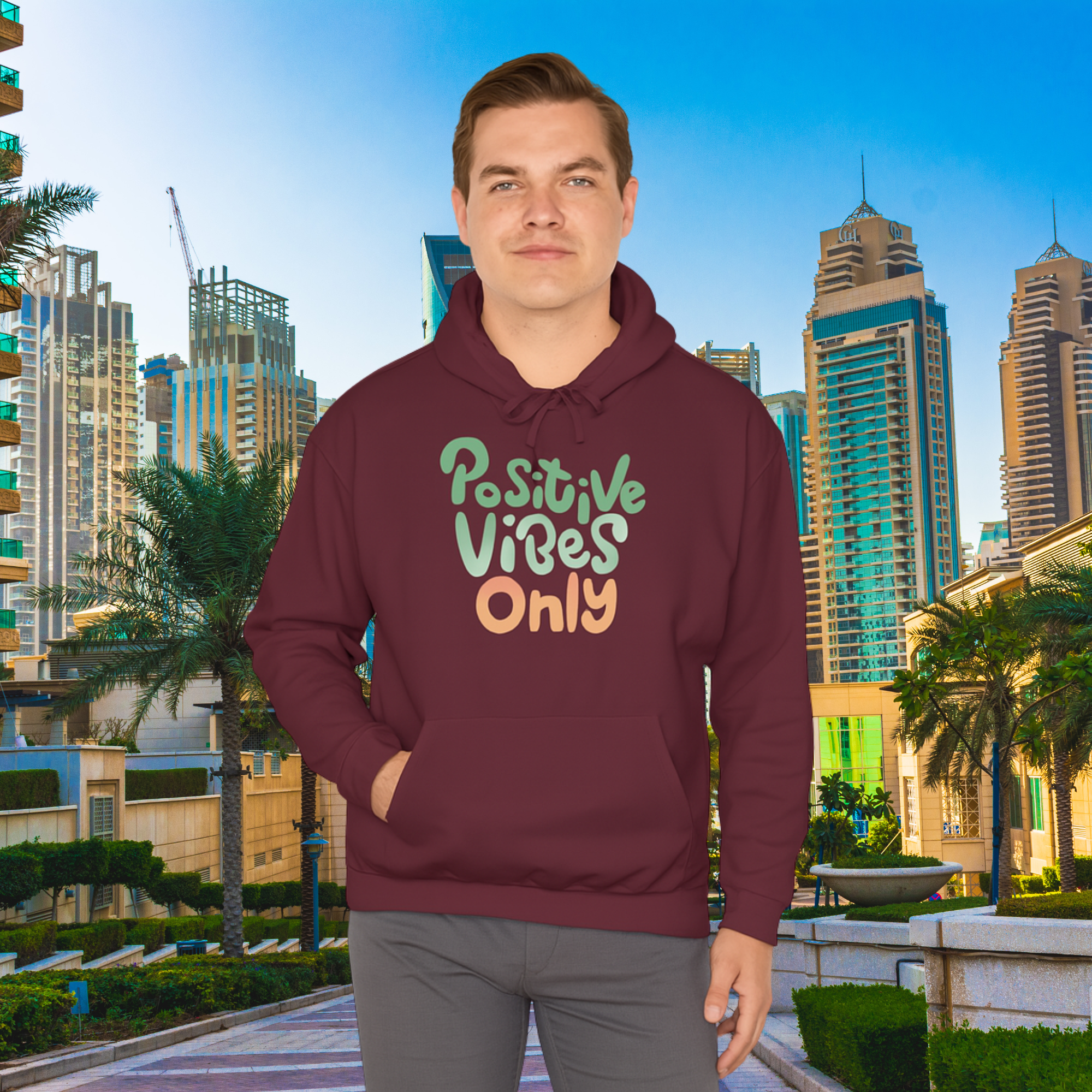 Positive Vibes Only Hoodie Cozy Heavy Blend Pullover Sweatshirt Motivational Quote Hoodie Casual Positive Affirmation Gift product thumbnail image Positive Vibes Only Hoodie Cozy Heavy Blend Pullover Sweatshirt Motivational Quote Hoodie Casual Positive Affirmation Gift product thumbnail image
