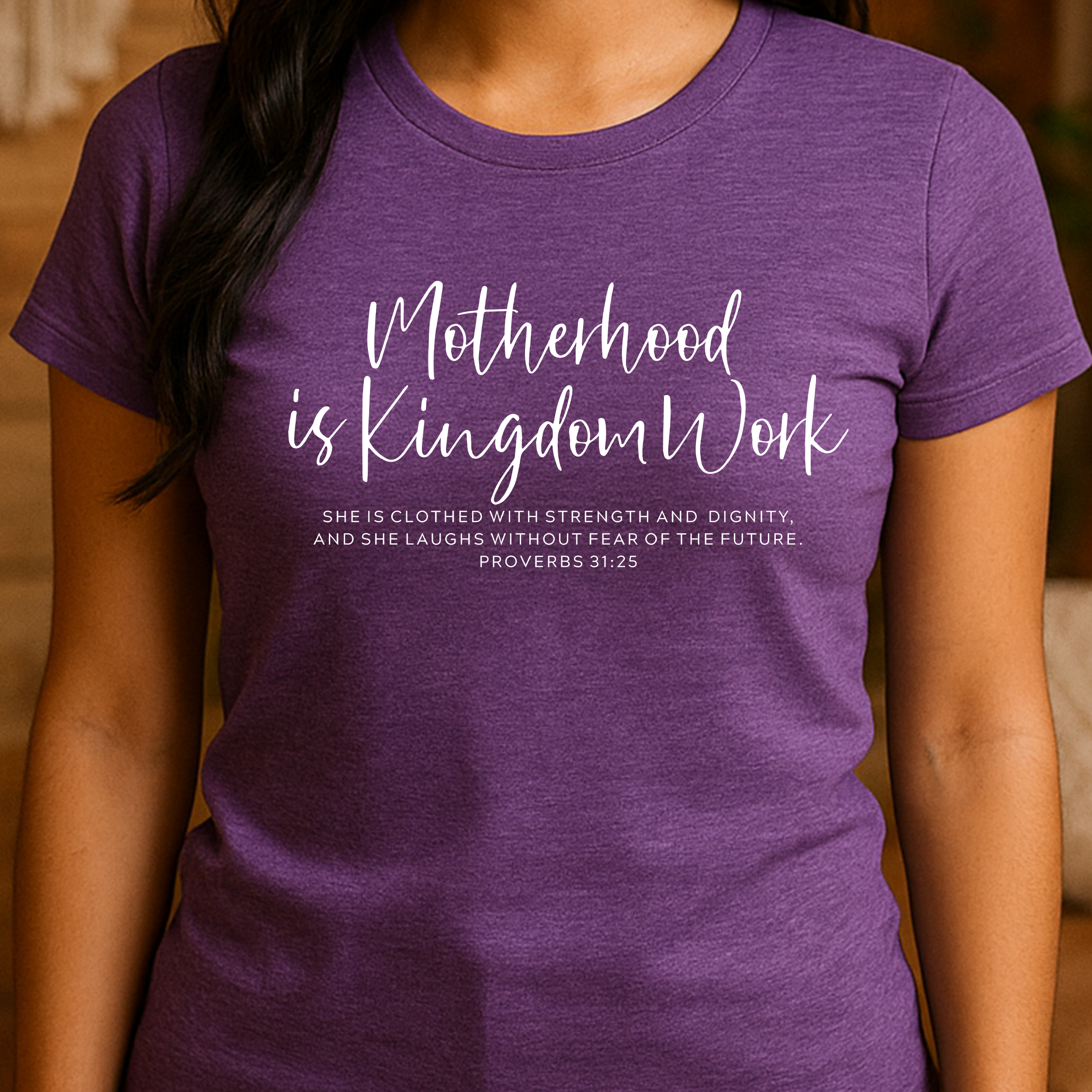Motherhood is Kingdom Work - Christian Women's T-shirt - Proverbs 31 product thumbnail image Motherhood is Kingdom Work - Christian Women's T-shirt - Proverbs 31 product thumbnail image