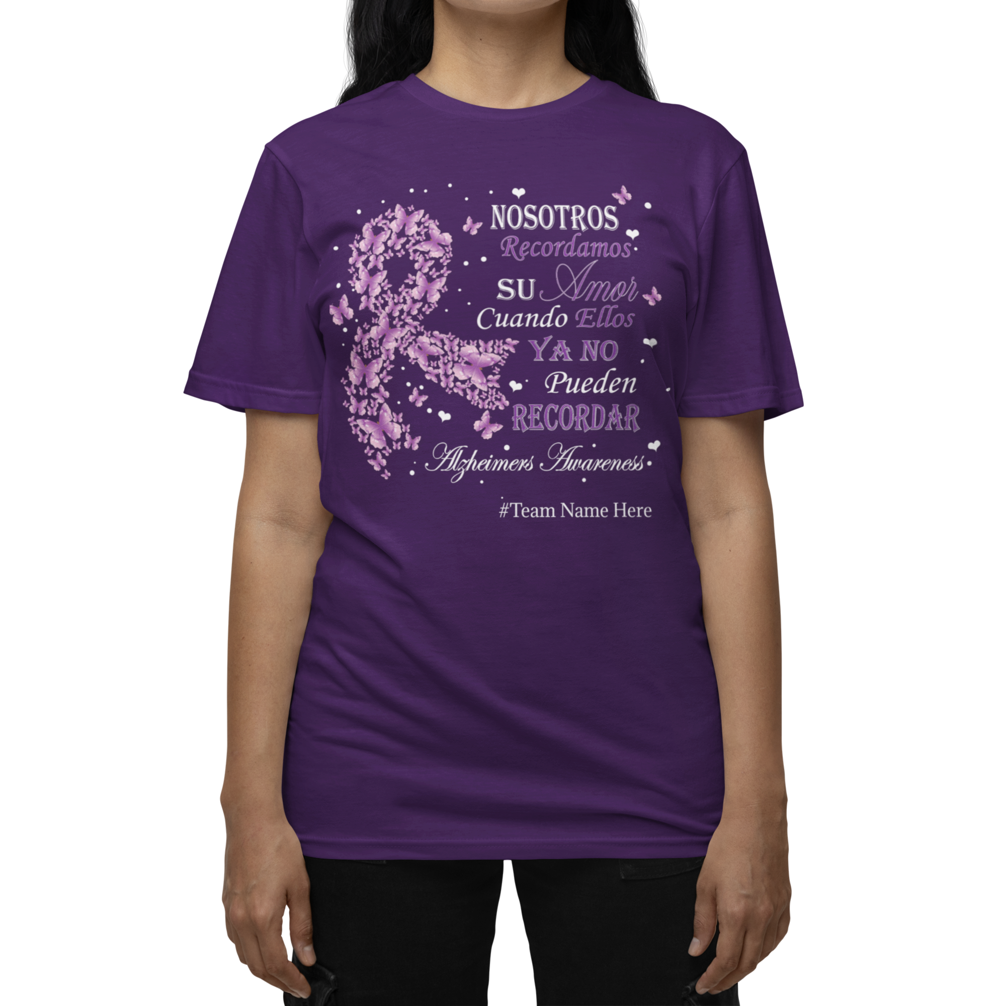 Alzheimer's Awareness SPANISH, In Loving Memory T-Shirt, Grief Support Apparel, Memorial Awareness Shirt, Comfort Wear for Loss, Celebrate Loved Ones product thumbnail image Alzheimer's Awareness SPANISH, In Loving Memory T-Shirt, Grief Support Apparel, Memorial Awareness Shirt, Comfort Wear for Loss, Celebrate Loved Ones product thumbnail image