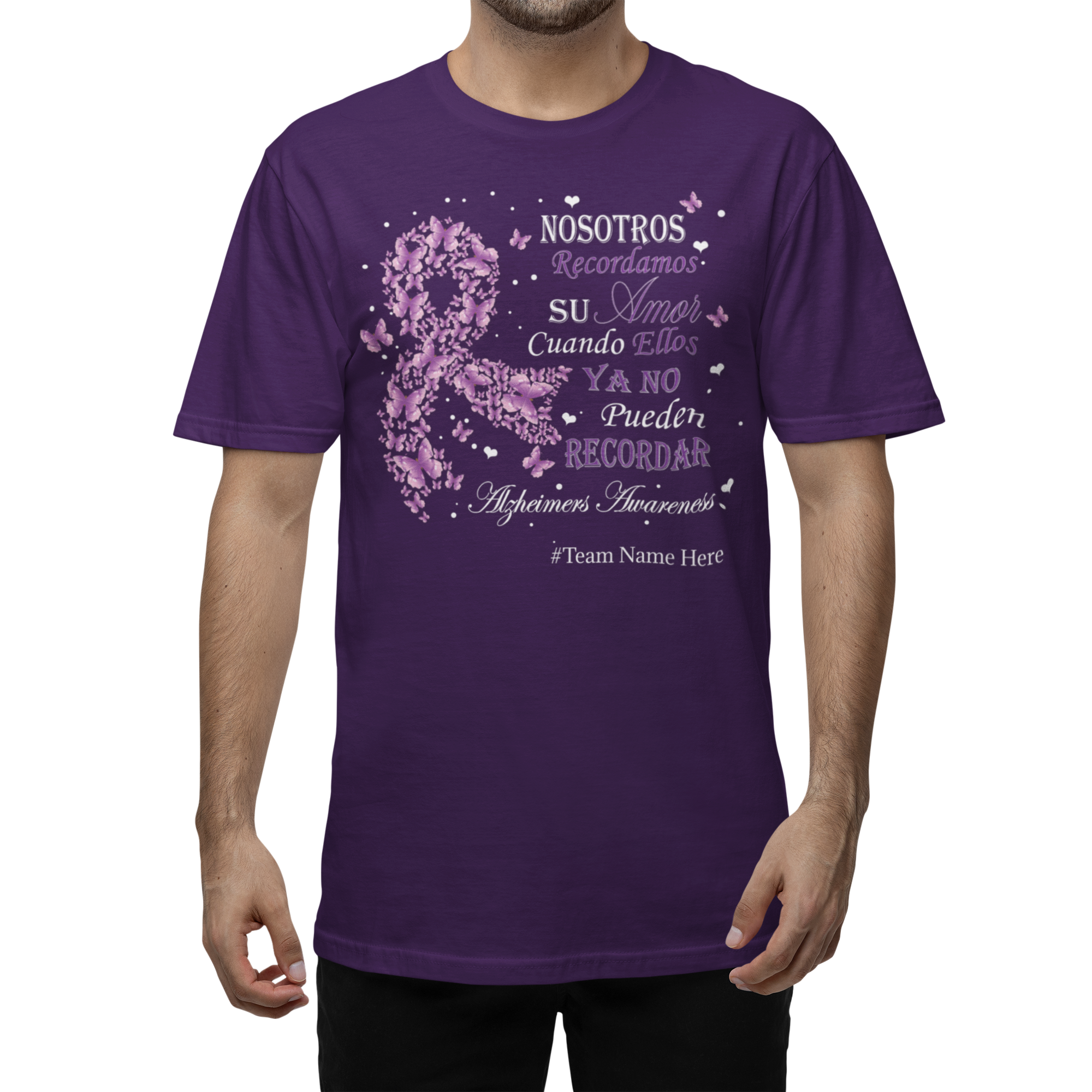Alzheimer's Awareness SPANISH, In Loving Memory T-Shirt, Grief Support Apparel, Memorial Awareness Shirt, Comfort Wear for Loss, Celebrate Loved Ones product thumbnail image Alzheimer's Awareness SPANISH, In Loving Memory T-Shirt, Grief Support Apparel, Memorial Awareness Shirt, Comfort Wear for Loss, Celebrate Loved Ones product thumbnail image