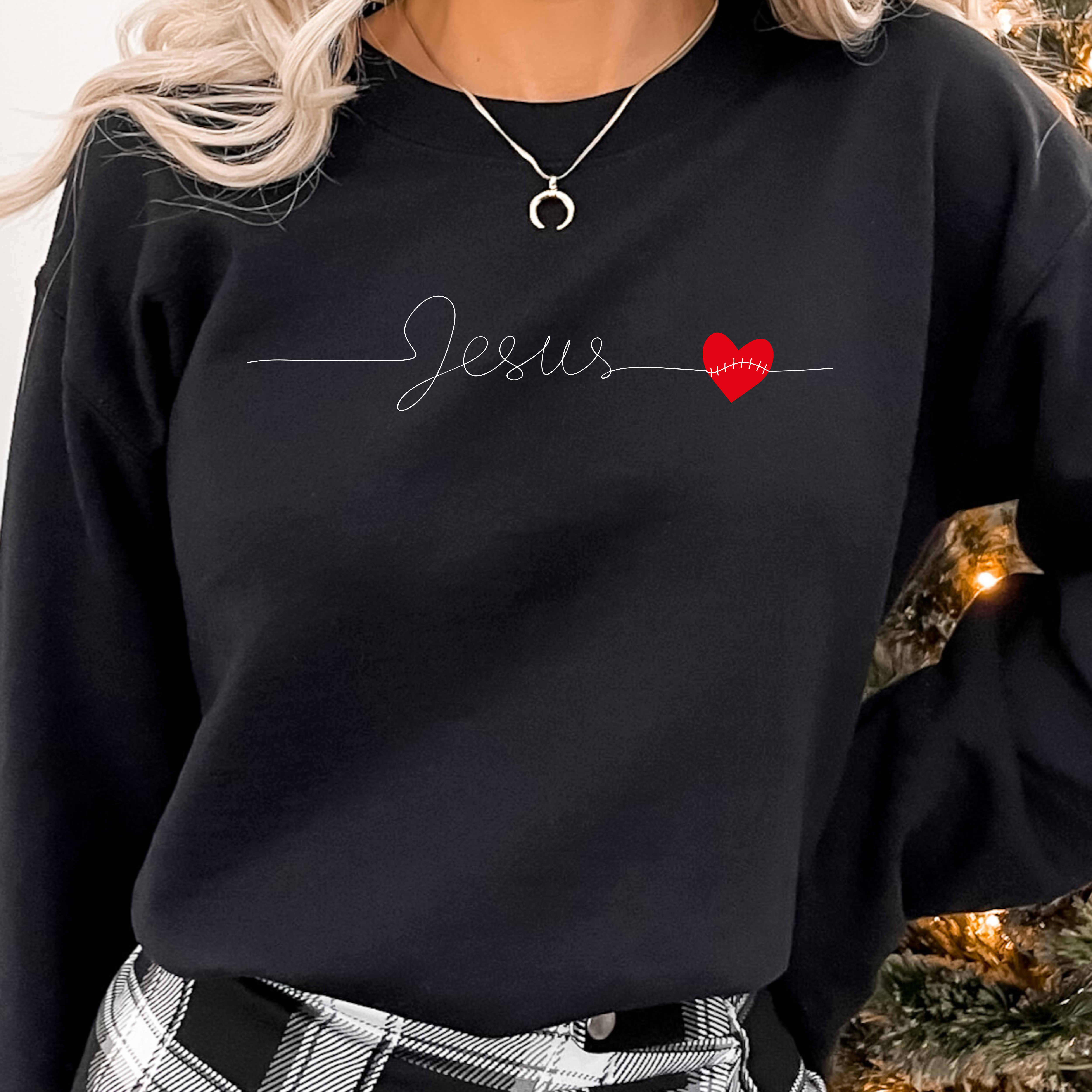 'Jesus Stitched Into My Heart' PRINT Sweatshirt