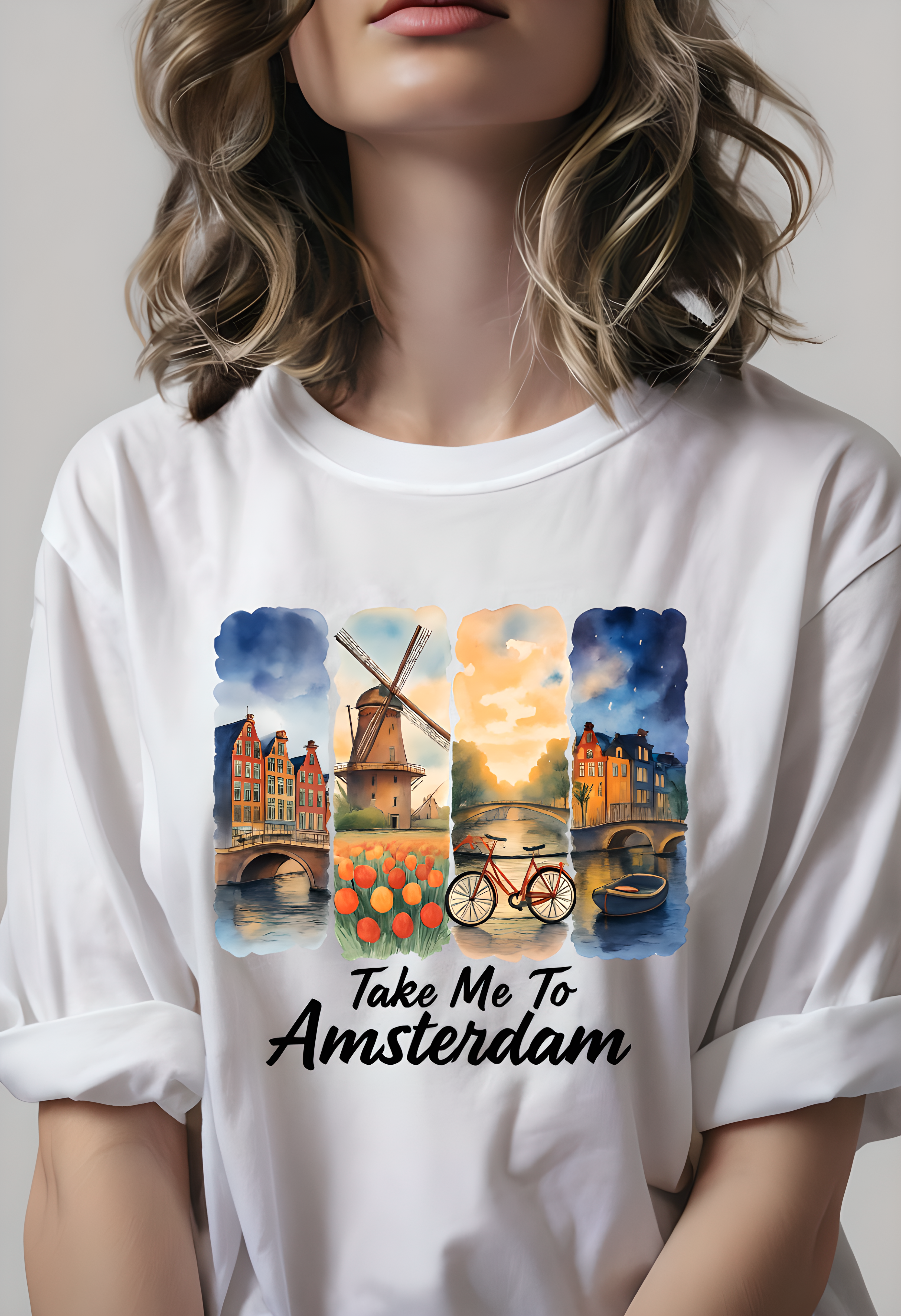 Take Me to Amsterdam Shirt, European Travel Aesthetic Tee, City Break Outfit, Dutch Vibes T-Shirt, Canal Lover Gift, Summer Trip Shirt product thumbnail image