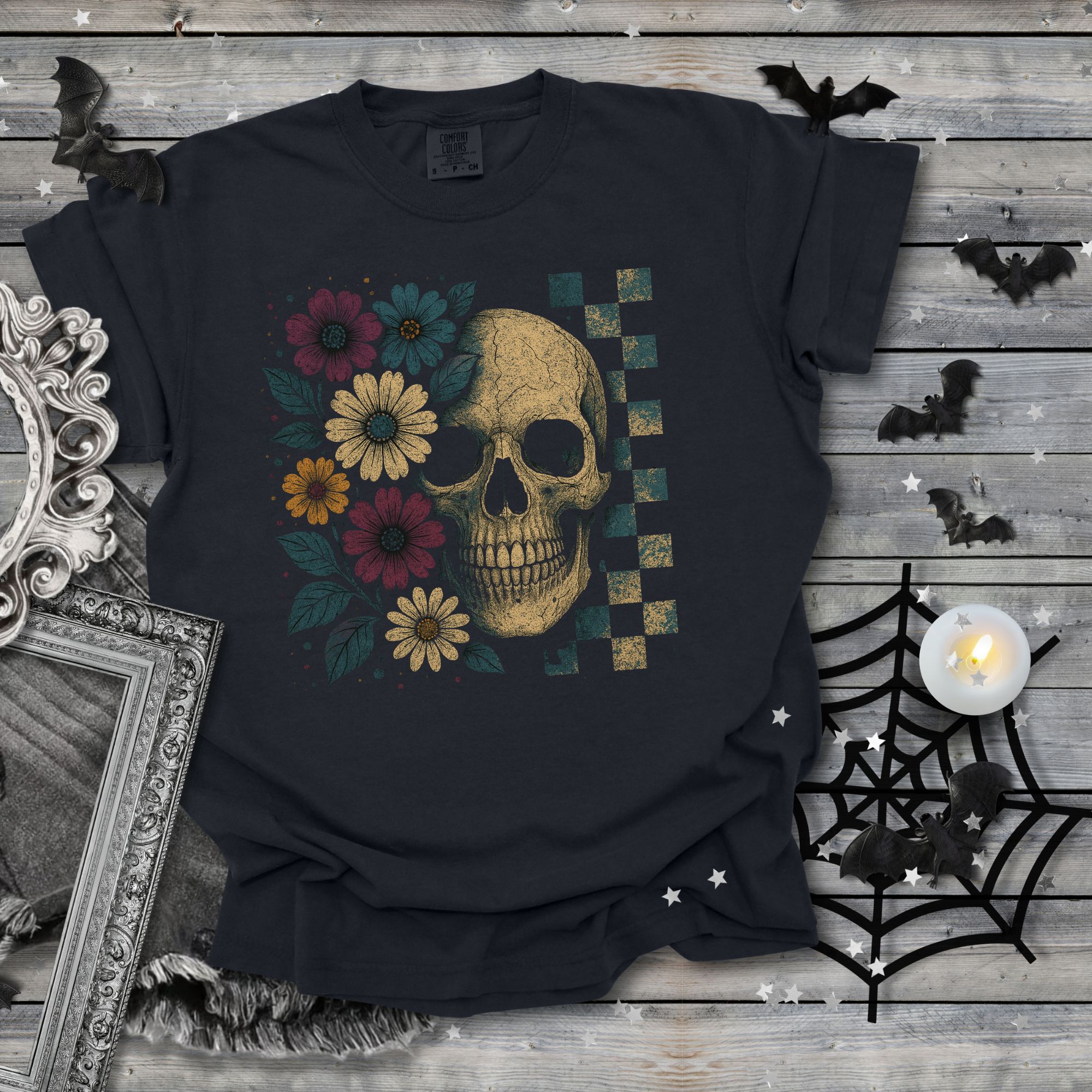 Vintage Skull Floral T-Shirt 