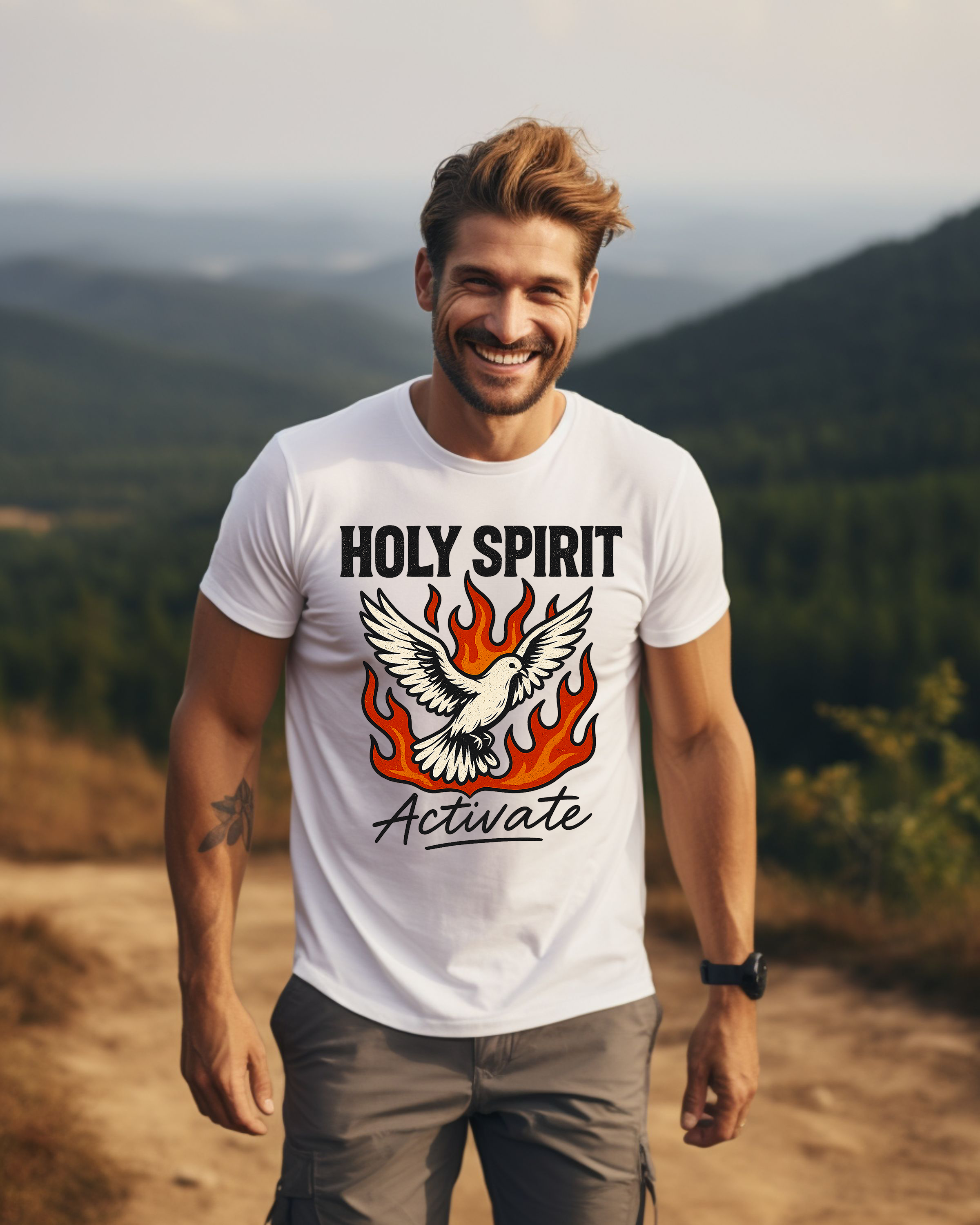 Holy Spirit Activate - Men's Christian Tshirt product thumbnail image Holy Spirit Activate - Men's Christian Tshirt product thumbnail image