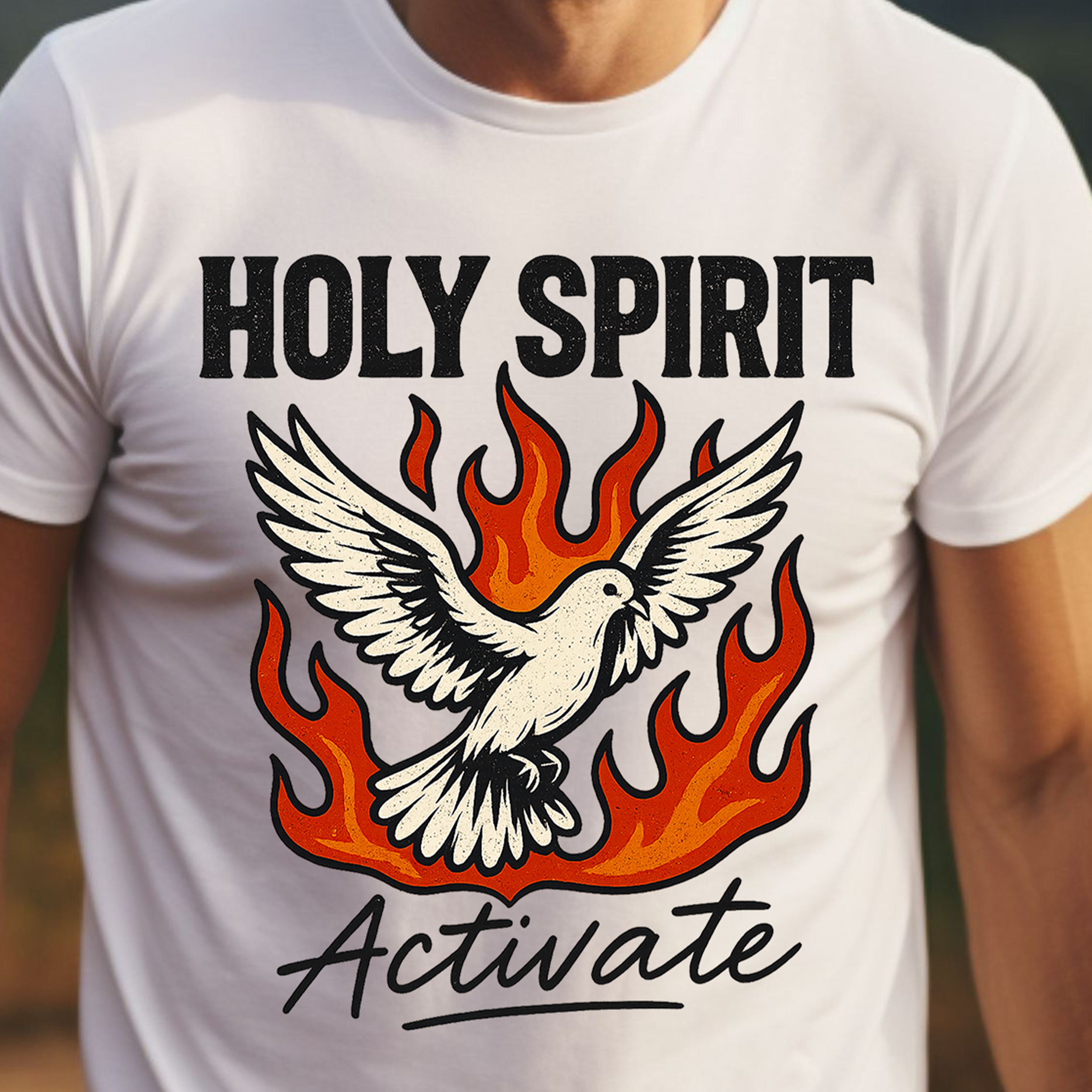 Holy Spirit Activate - Men's Christian Tshirt Holy Spirit Activate - Men's Christian Tshirt