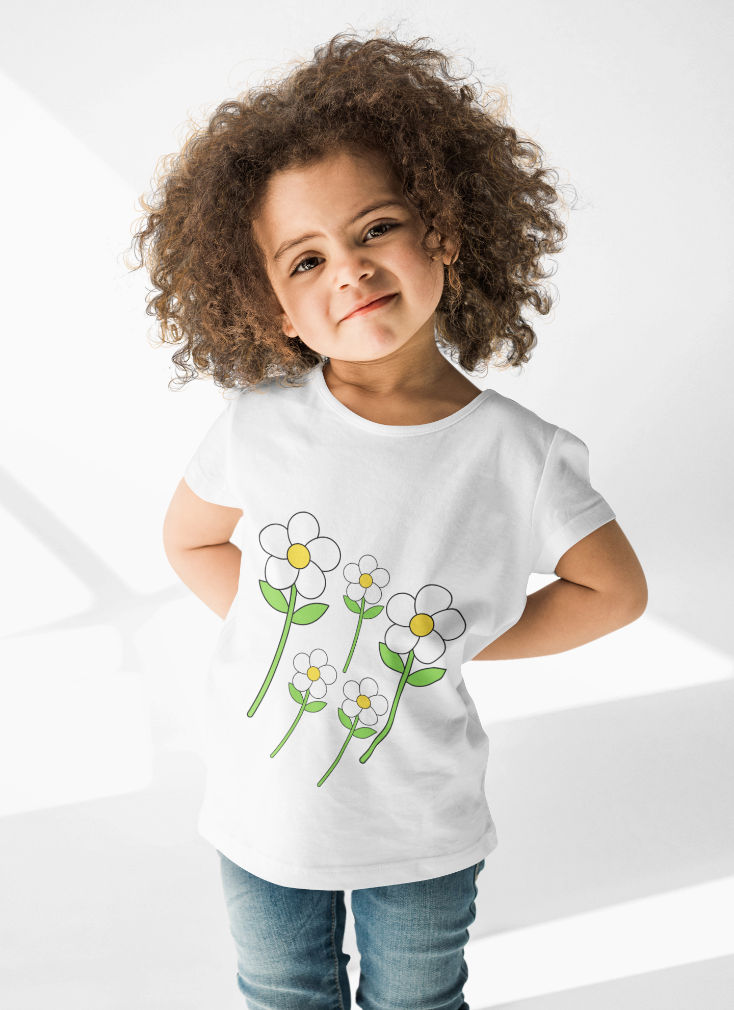 Kids Floral Print Tee for Spring Celebrations, Flower Tee, Birthday Gift, Casual Wear, Children's Clothing, Outdoor Fun
