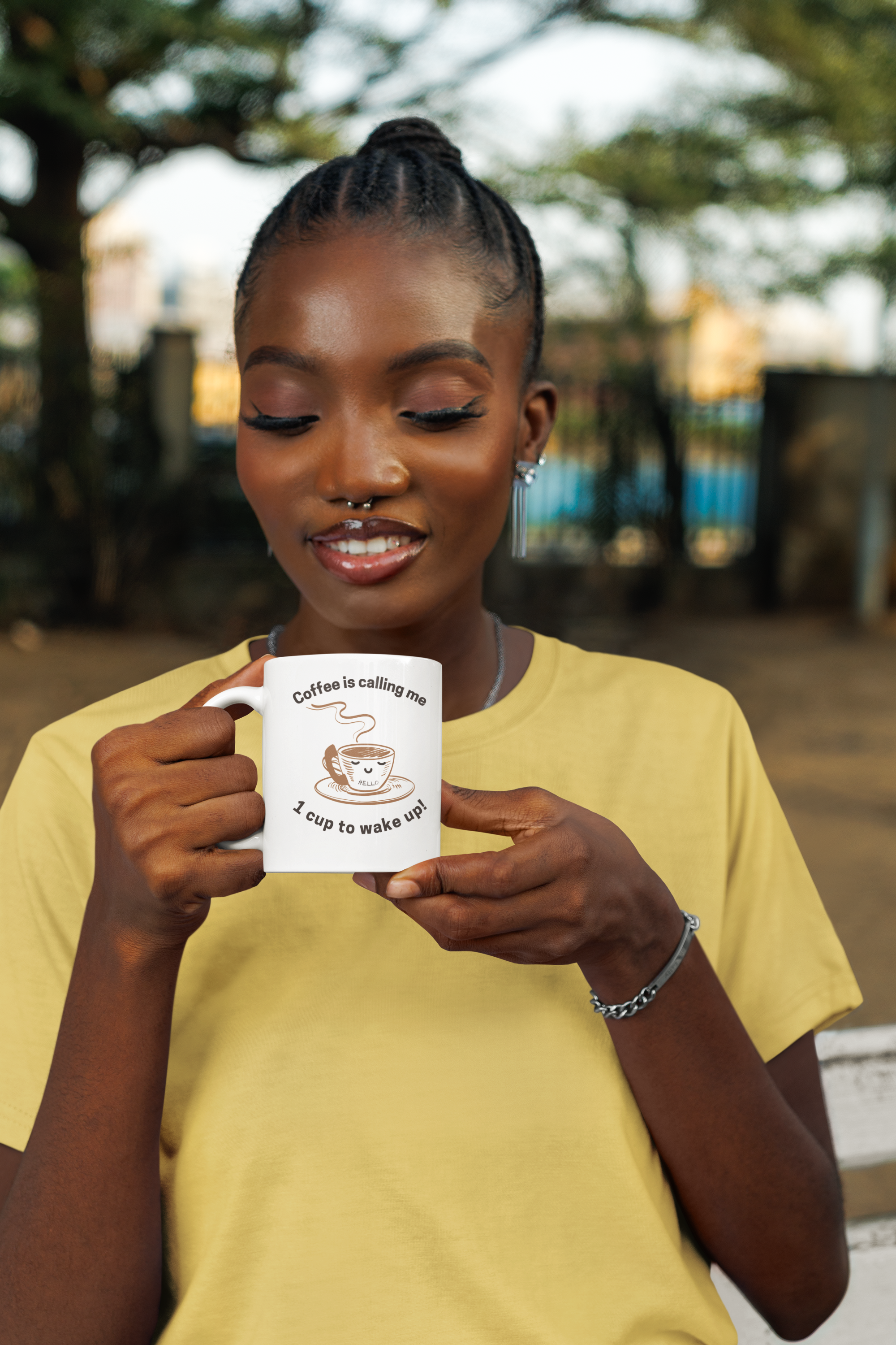 Coffee is Calling Me Ceramic Mug - Cute Coffee Lover Gift, Unique Kitchenware, Funny Cup, Perfect for Birthdays, Housewarming, and More