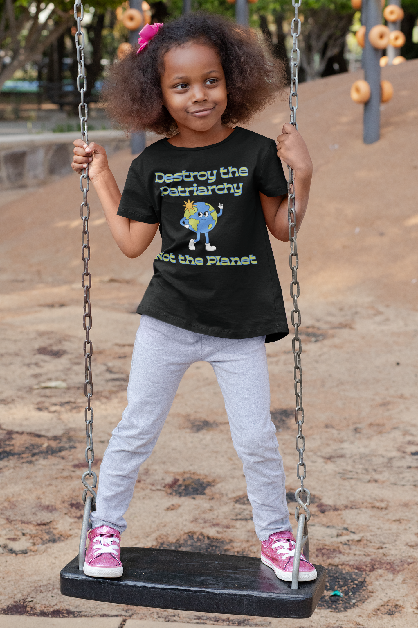  Destroy the Patriarchy Not the Planet Kids Tee | Eco Feminist T-Shirt