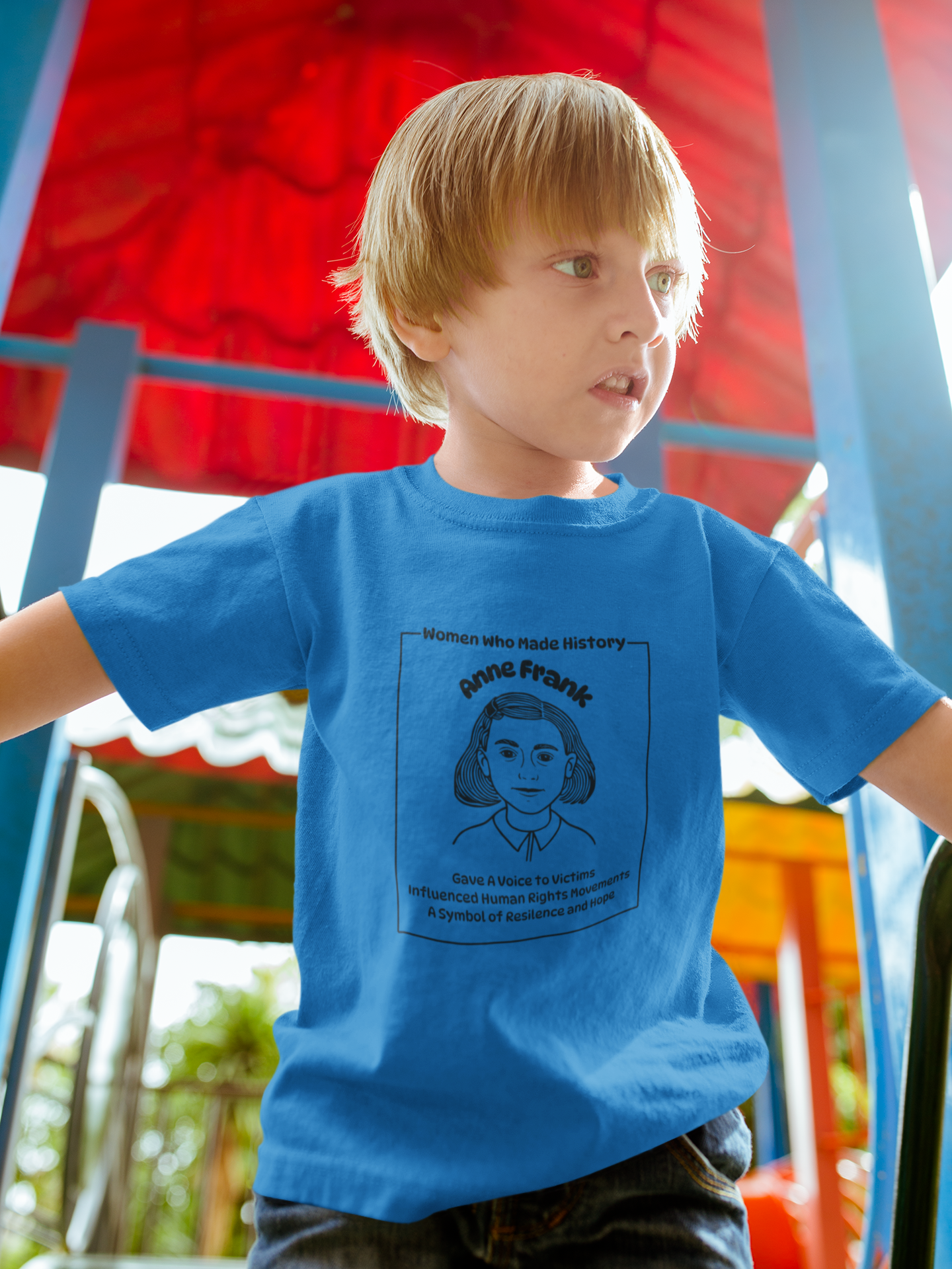 Empowered Women Anne Frank Kids Tee, Feminist T-Shirt, Women's Rights Apparel, Historical Women Shirt, Women Empowerment Gift