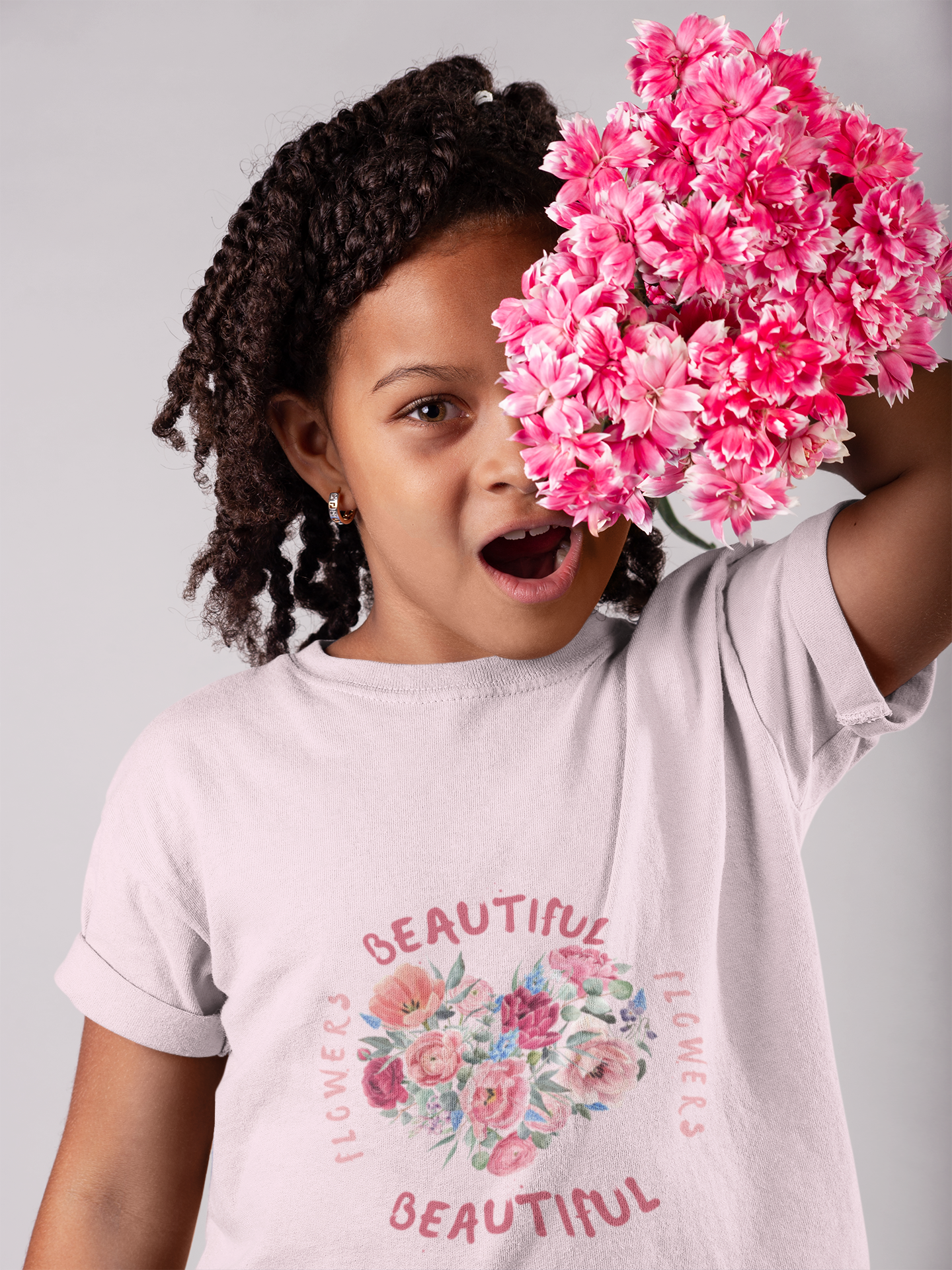 Beautiful Floral Kids Tee - Perfect for Playful Days and Celebrations Beautiful Floral Kids Tee - Perfect for Playful Days and Celebrations