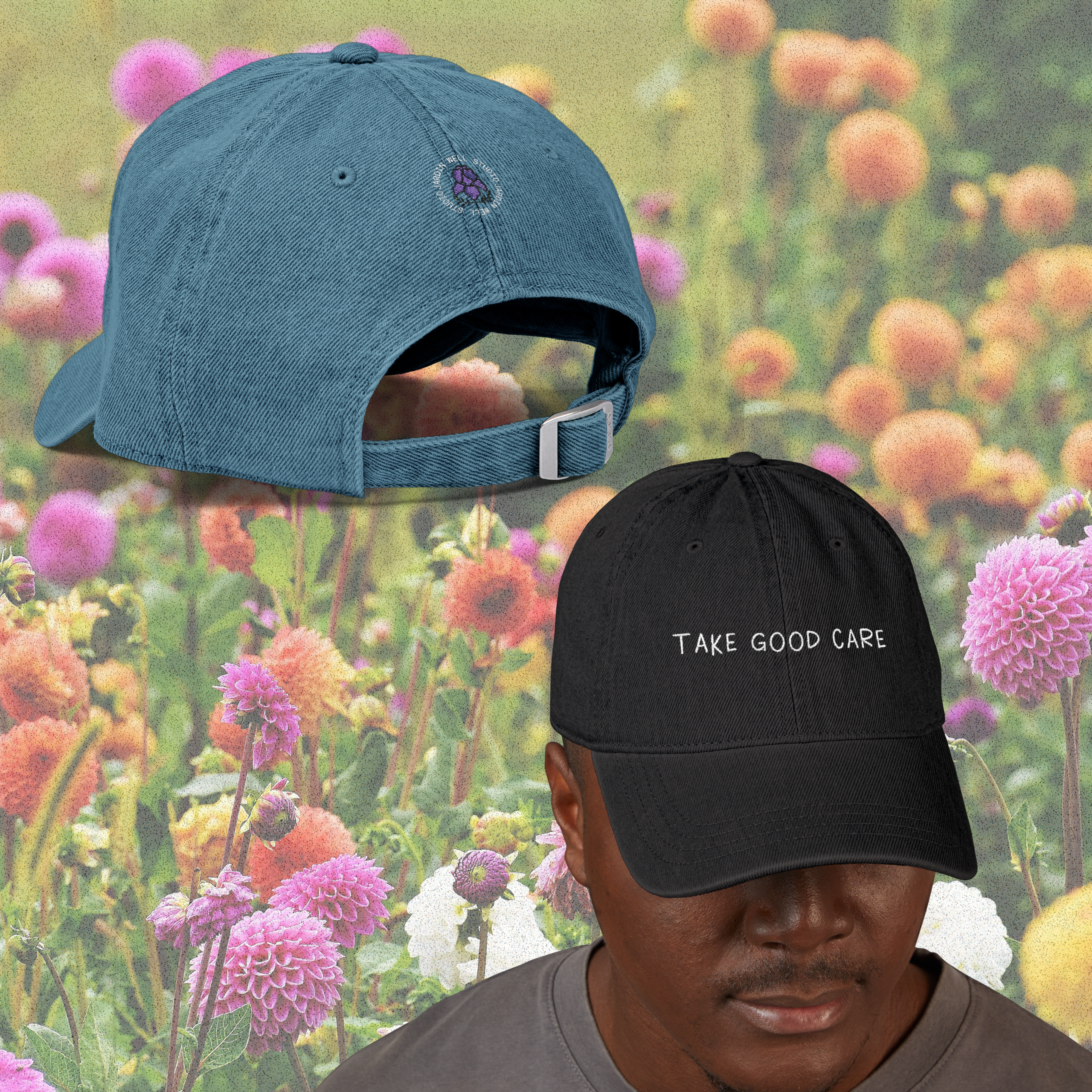 Take Good Care Denim Hat product thumbnail image Take Good Care Denim Hat product thumbnail image