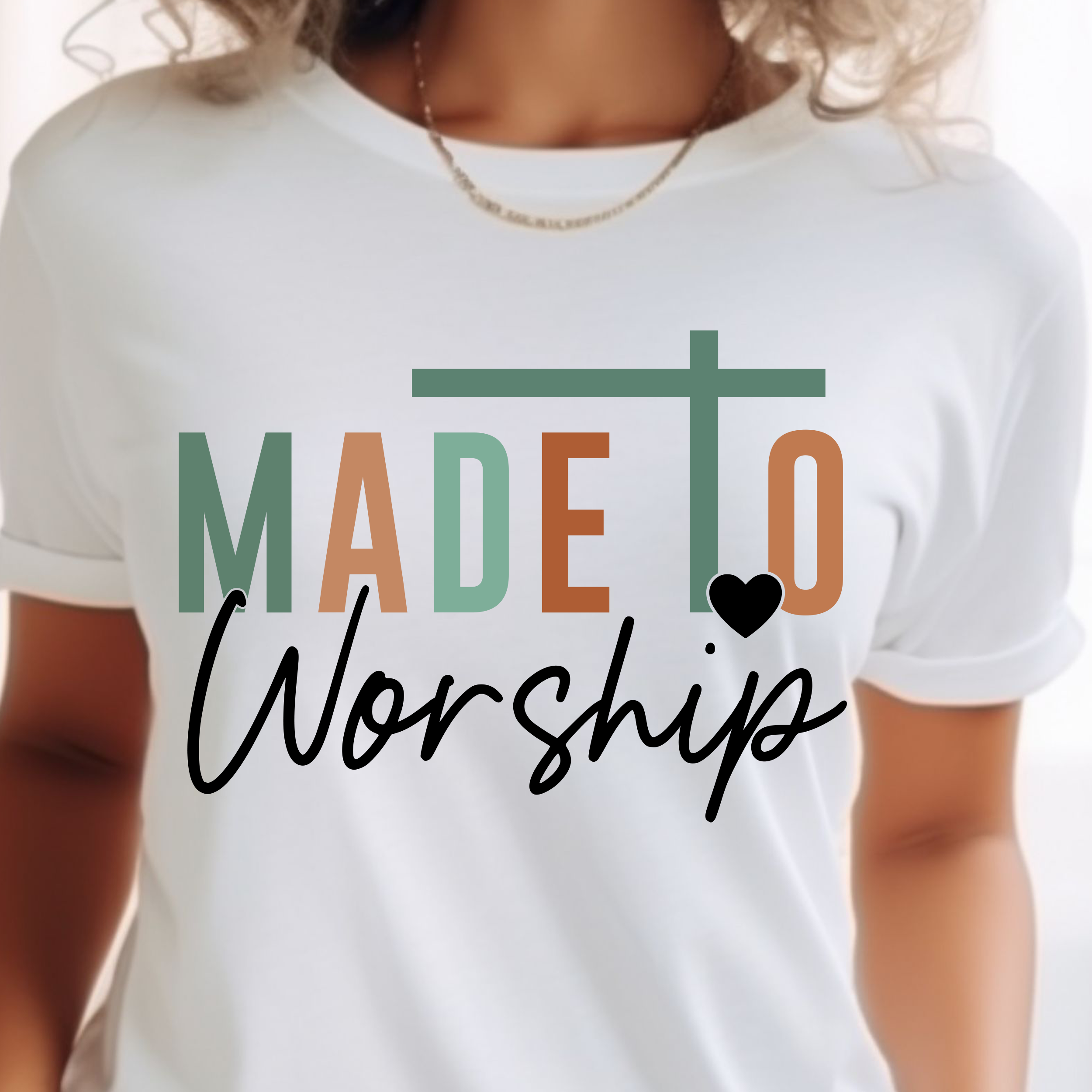 Made to Worship - Women's Christian T-Shirt product thumbnail image Made to Worship - Women's Christian T-Shirt product thumbnail image