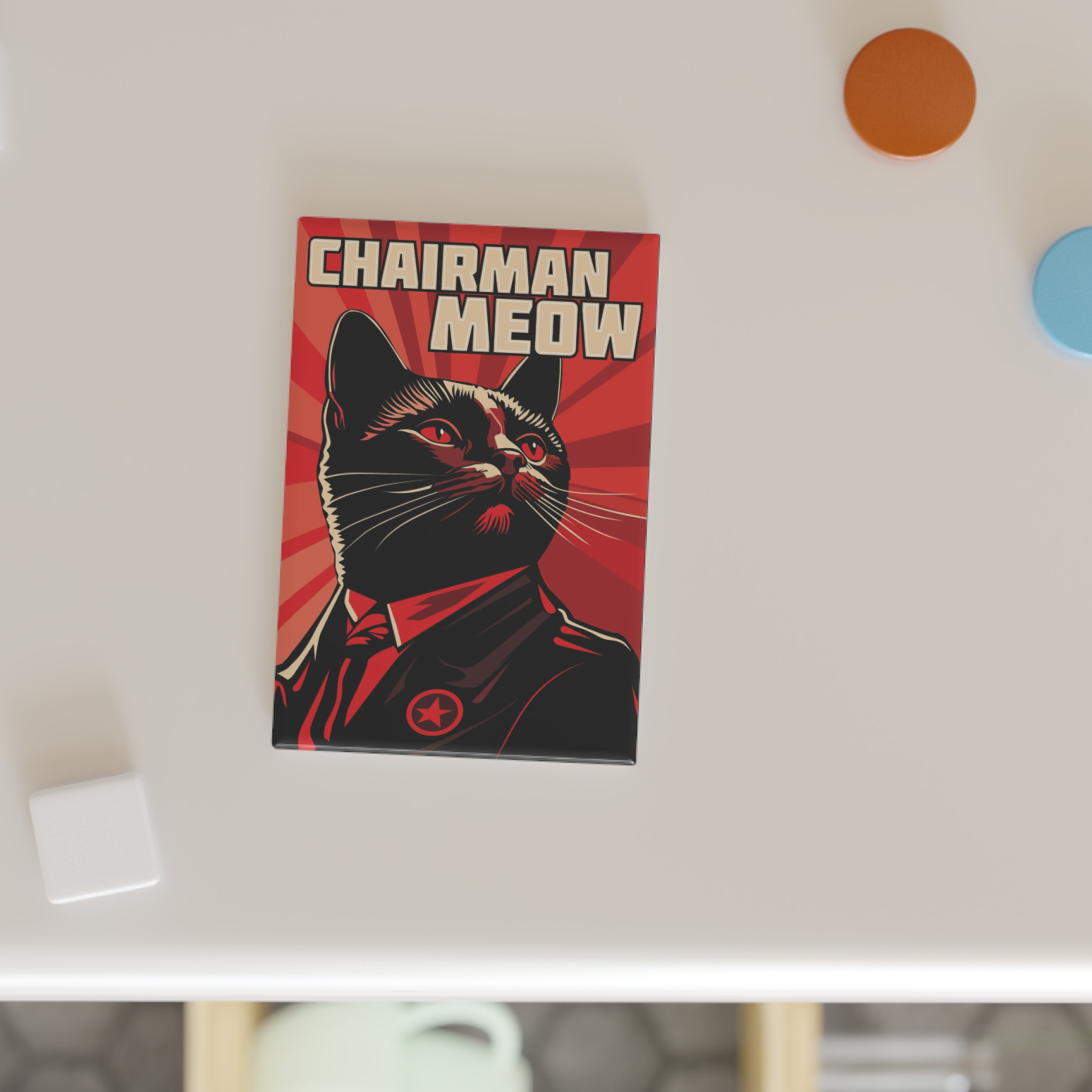 Chairman Meow Cat Button Magnet – Fun Refrigerator Magnet! product thumbnail image Chairman Meow Cat Button Magnet – Fun Refrigerator Magnet! product thumbnail image