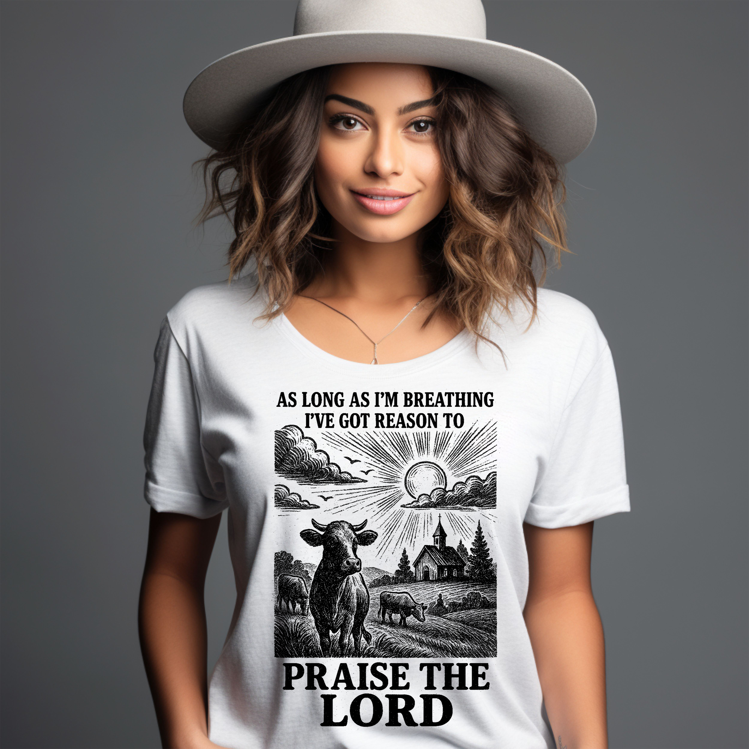 Praise the Lord- Women's Christian T-Shirt product thumbnail image Praise the Lord- Women's Christian T-Shirt product thumbnail image