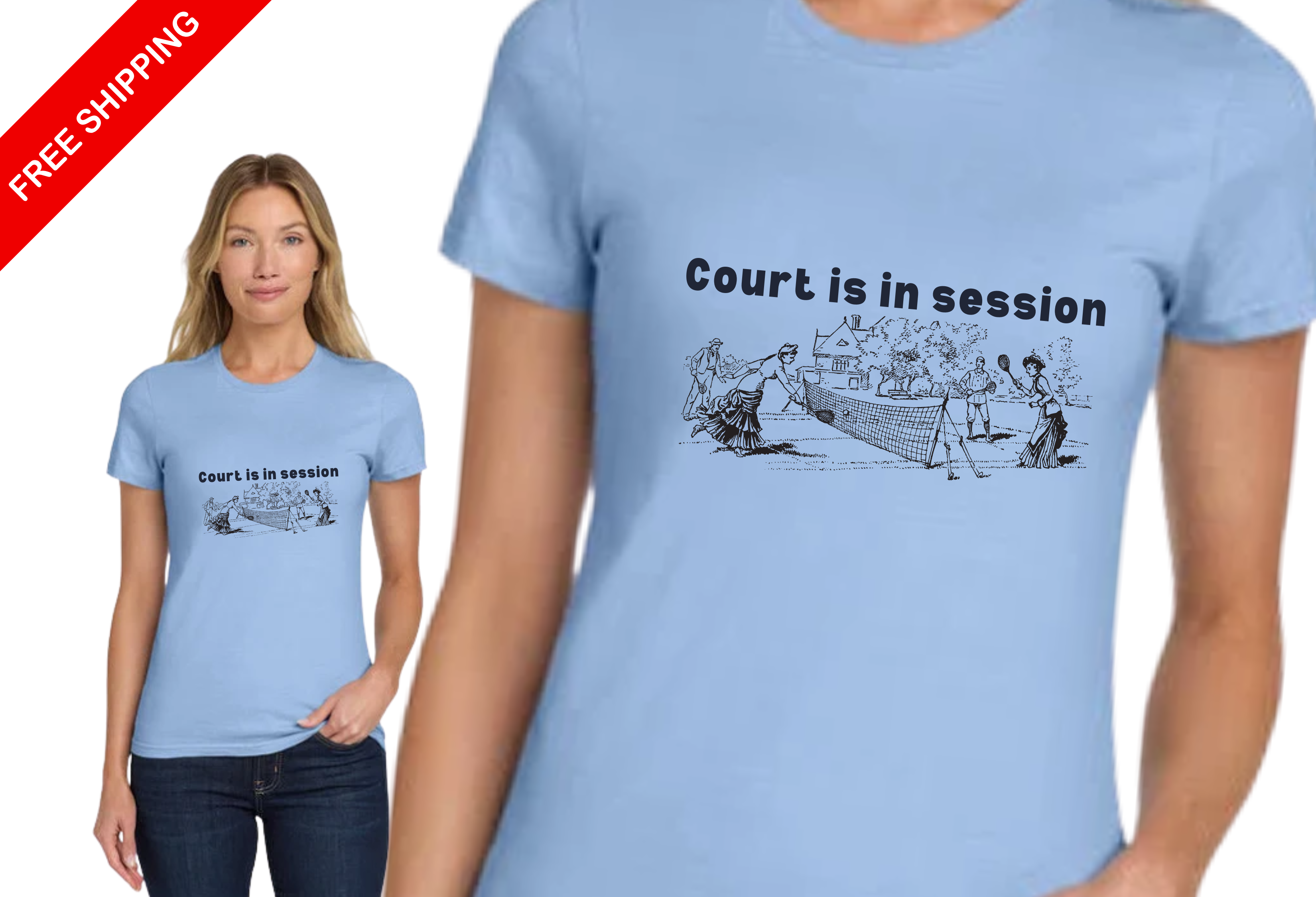 Women's Tennis Tee, Funny T-Shirt for Tennis Enthusiasts, A play on words Tennis Theme, Court Humor, Gift for Tennis Fans, Casual Wear