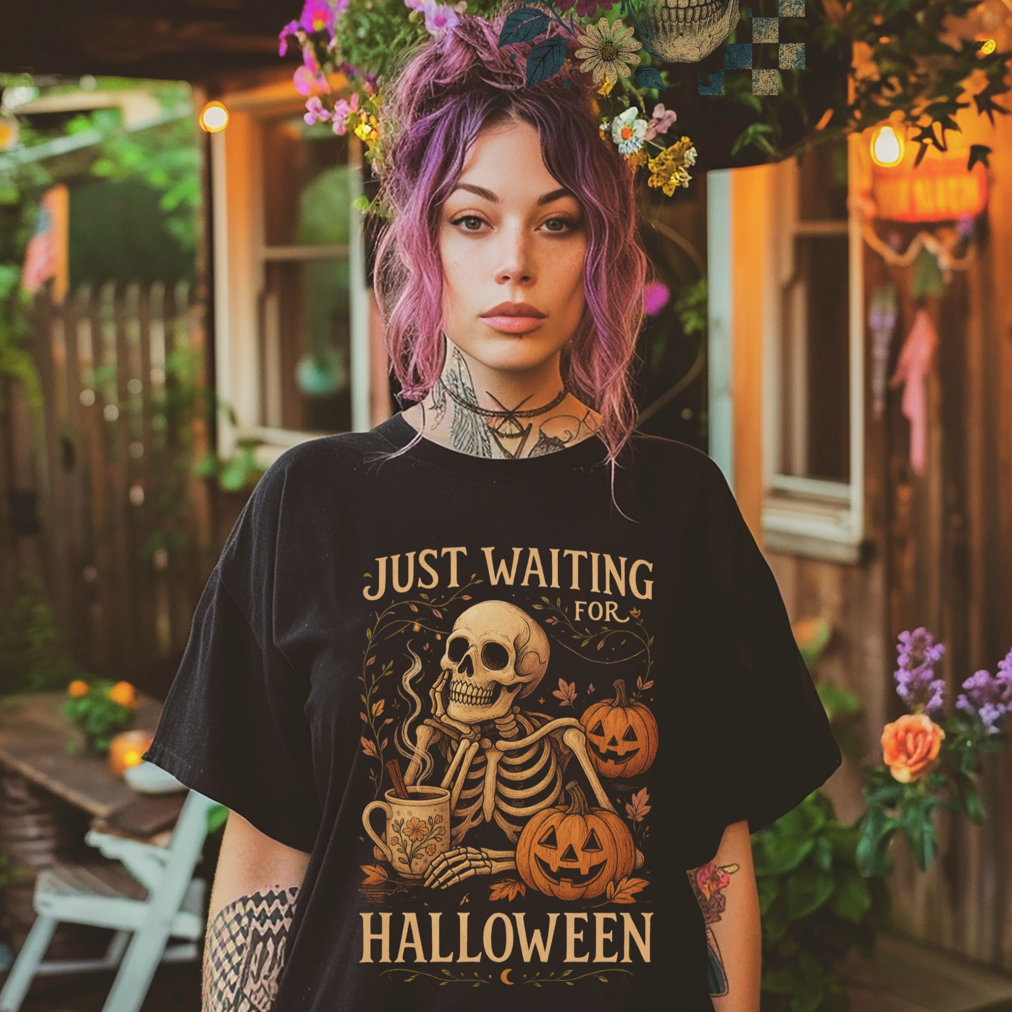 Halloween Waiting T-shirt product thumbnail image Halloween Waiting T-shirt product thumbnail image