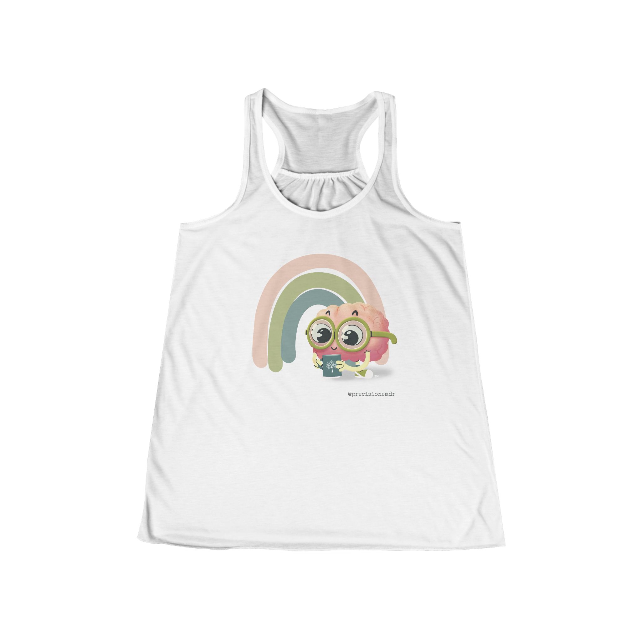 PEAbody Light Rainbow Flowy Racerback Tank