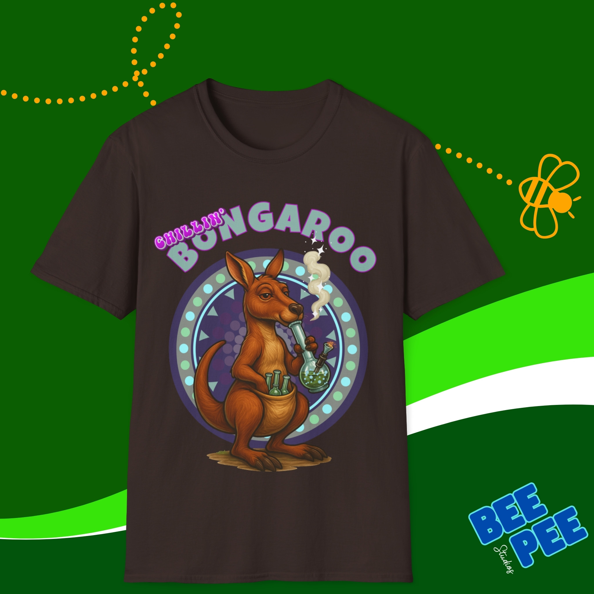 Chillin' Bongaroo Unisex Cool Graphic T-Shirt product thumbnail image