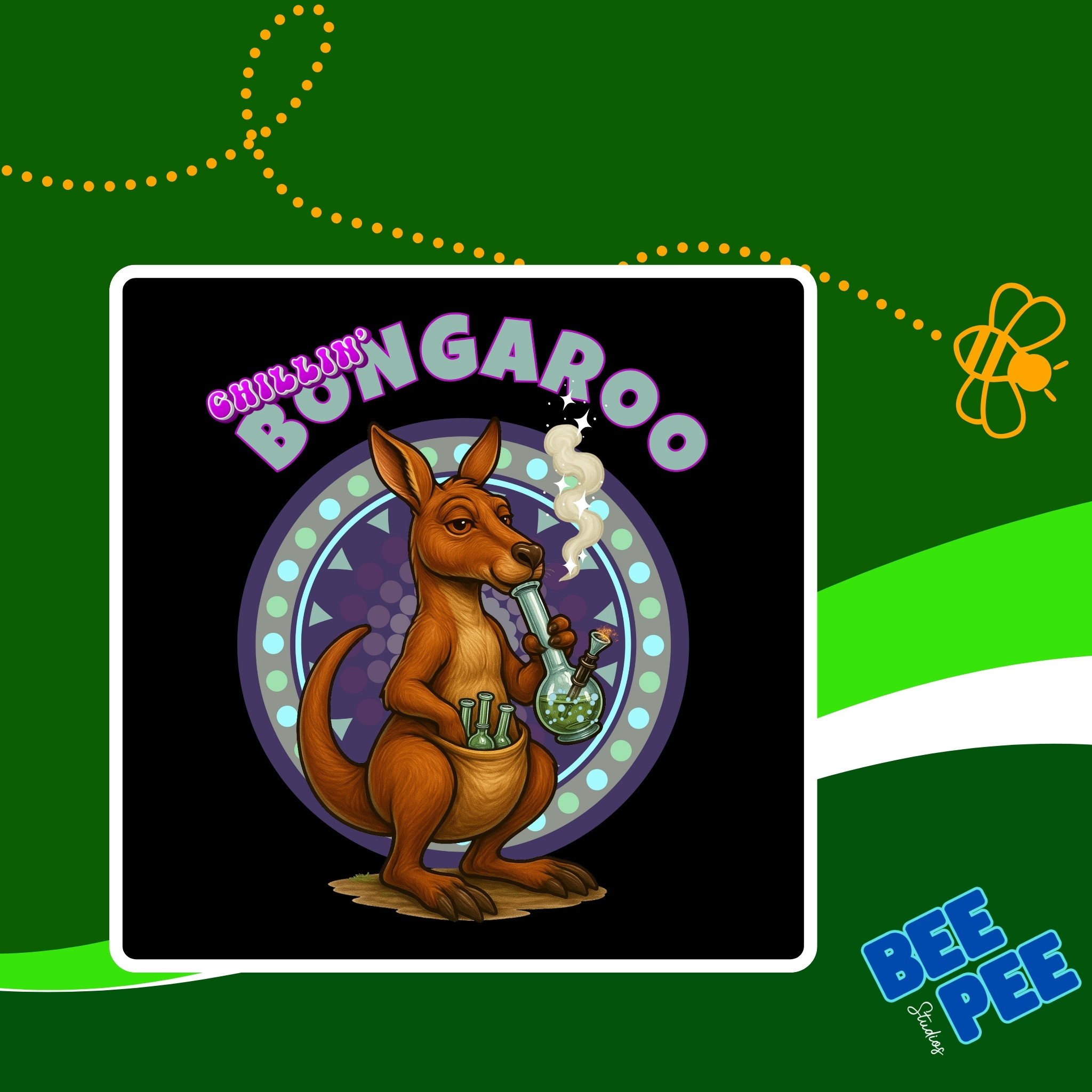 Chillin' Bongaroo Unisex Cool Graphic T-Shirt product thumbnail image