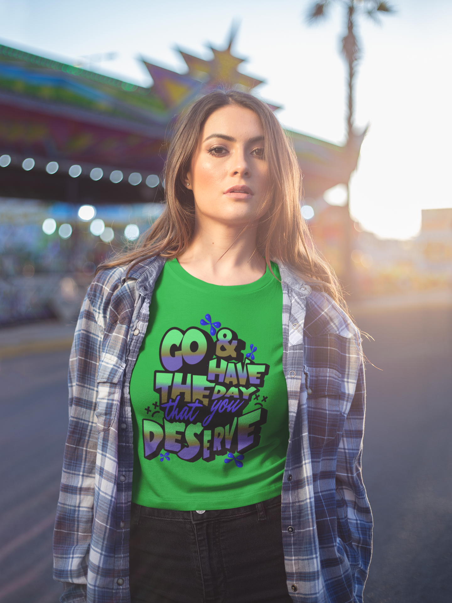 Go and Have the Day You Deserve | Graphic Tee with Attitude, T-Shirt Gift for Friends, Have the Day You Deserve Shirt, Sarcastic Tee, Positive Message Tees product thumbnail image