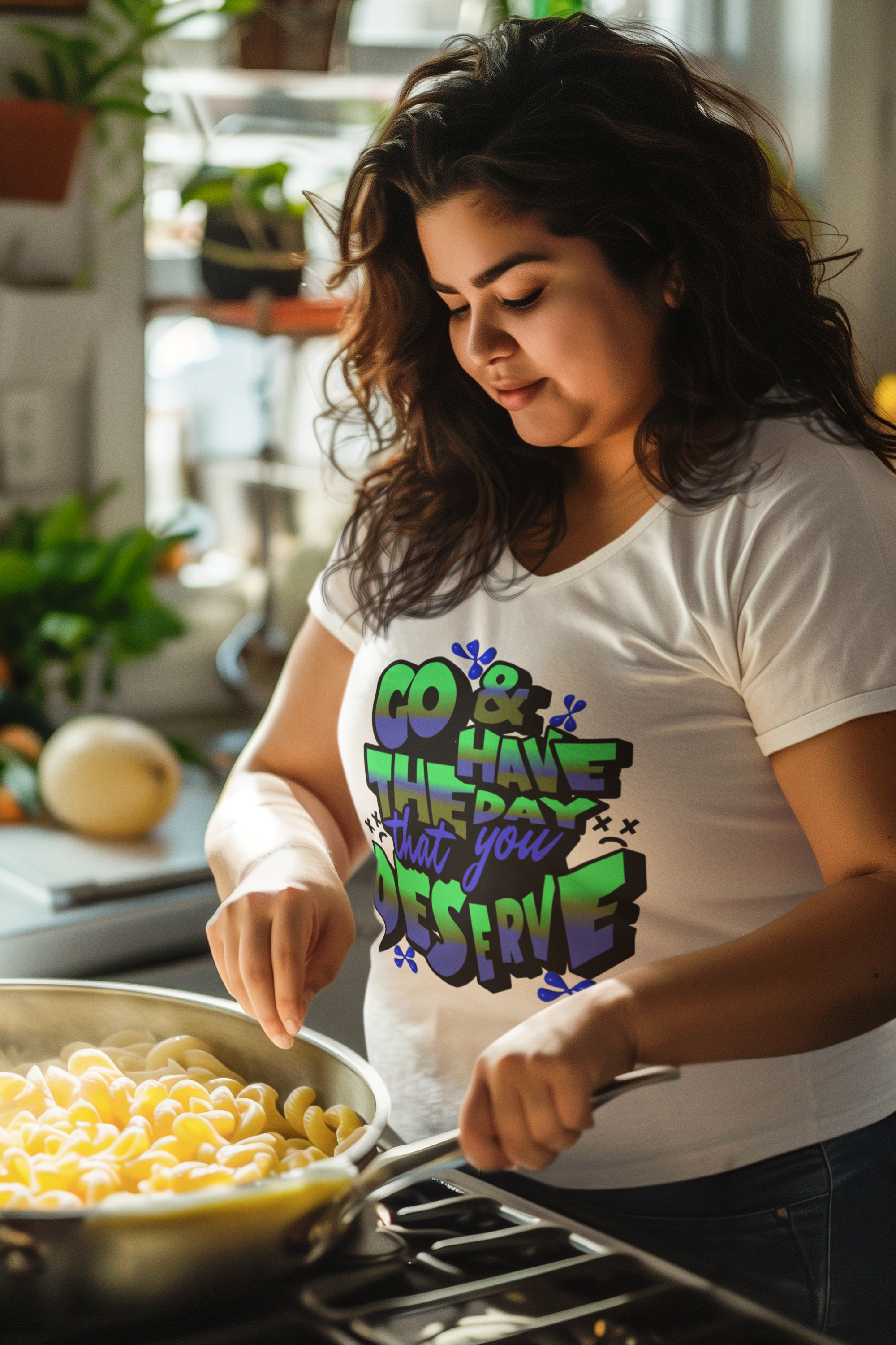Go and Have the Day You Deserve | Graphic Tee with Attitude, T-Shirt Gift for Friends, Have the Day You Deserve Shirt, Sarcastic Tee, Positive Message Tees product thumbnail image