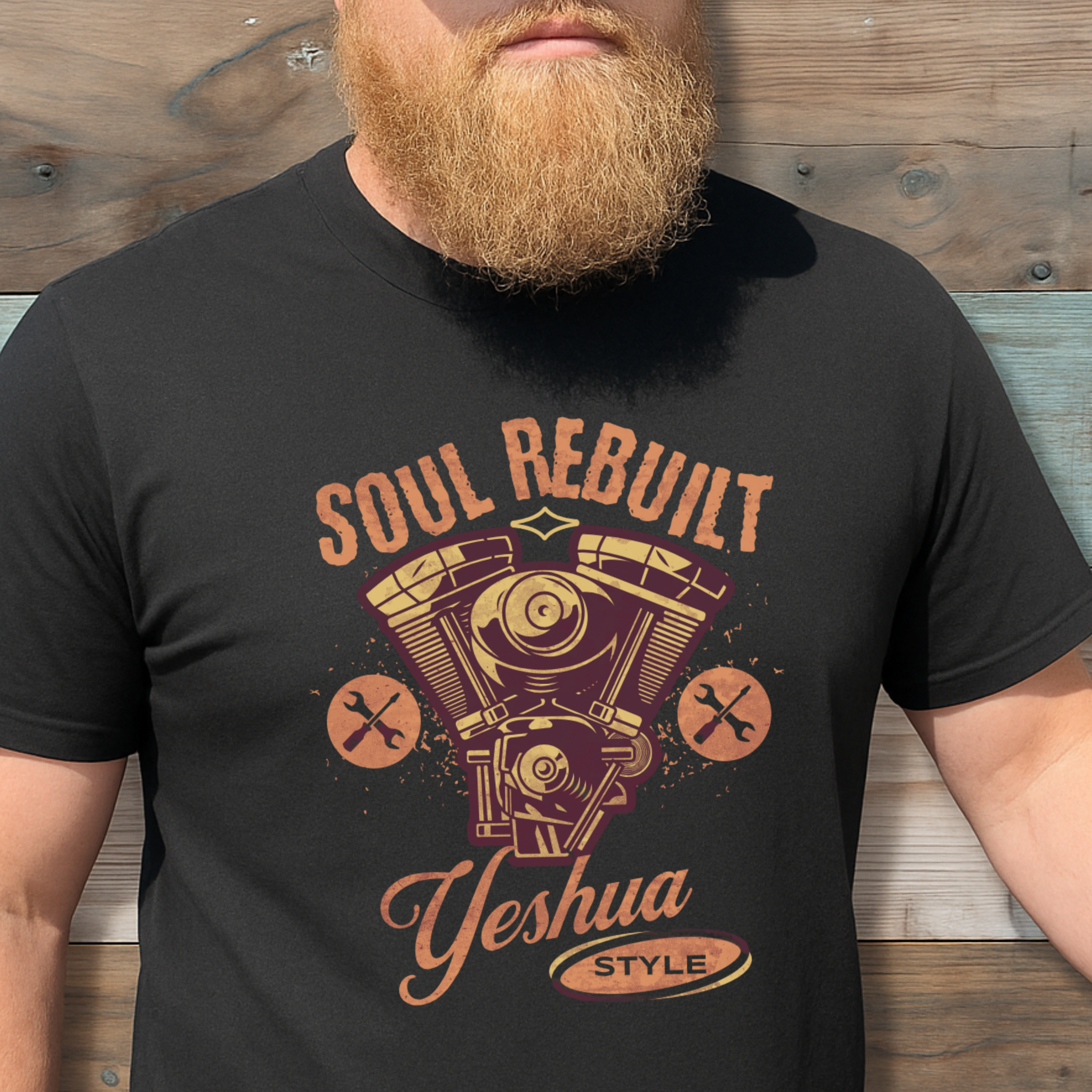 Soul Rebuilt Unisex Heavy Cotton Tee, Vintage Graphic Tee, Inspirational T-Shirt, Casual Wear, Everyday Style