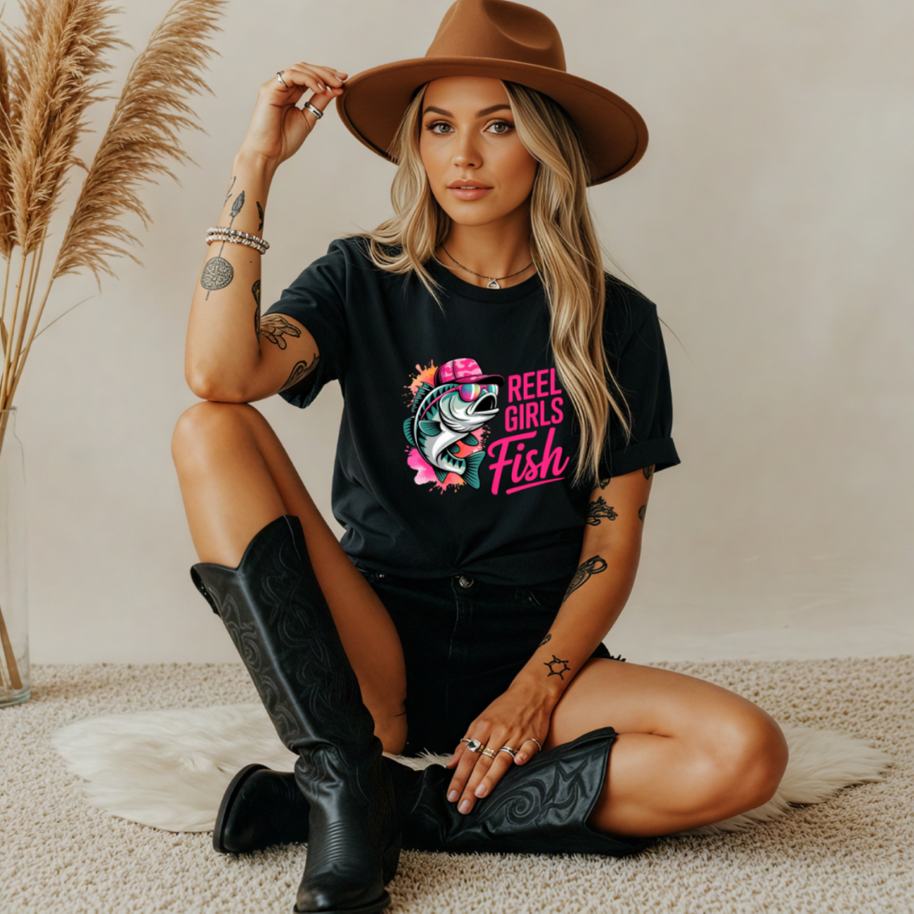 Reel Girls Fish T-Shirt - Fun Fishing Apparel for Women, Fishing Gift, Summer Shirt, Outdoorsy Style, Casual Wear