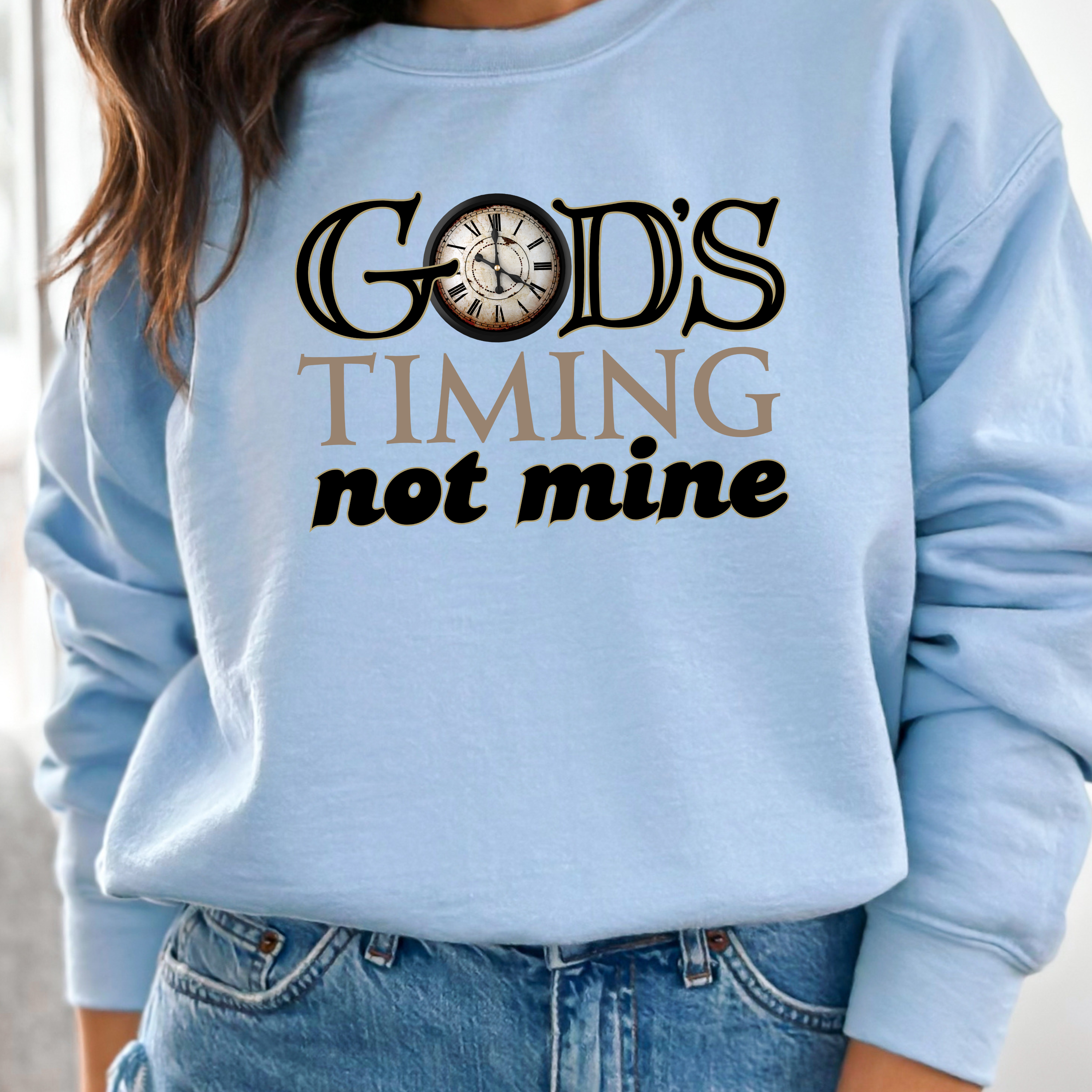 Inspirational God’s Timing Unisex Hooded Sweatshirt | Faith Sweatshirt, Motivational Hoodie, Relaxed Fit Apparel, Gift for Her, Cozy [...] product thumbnail image