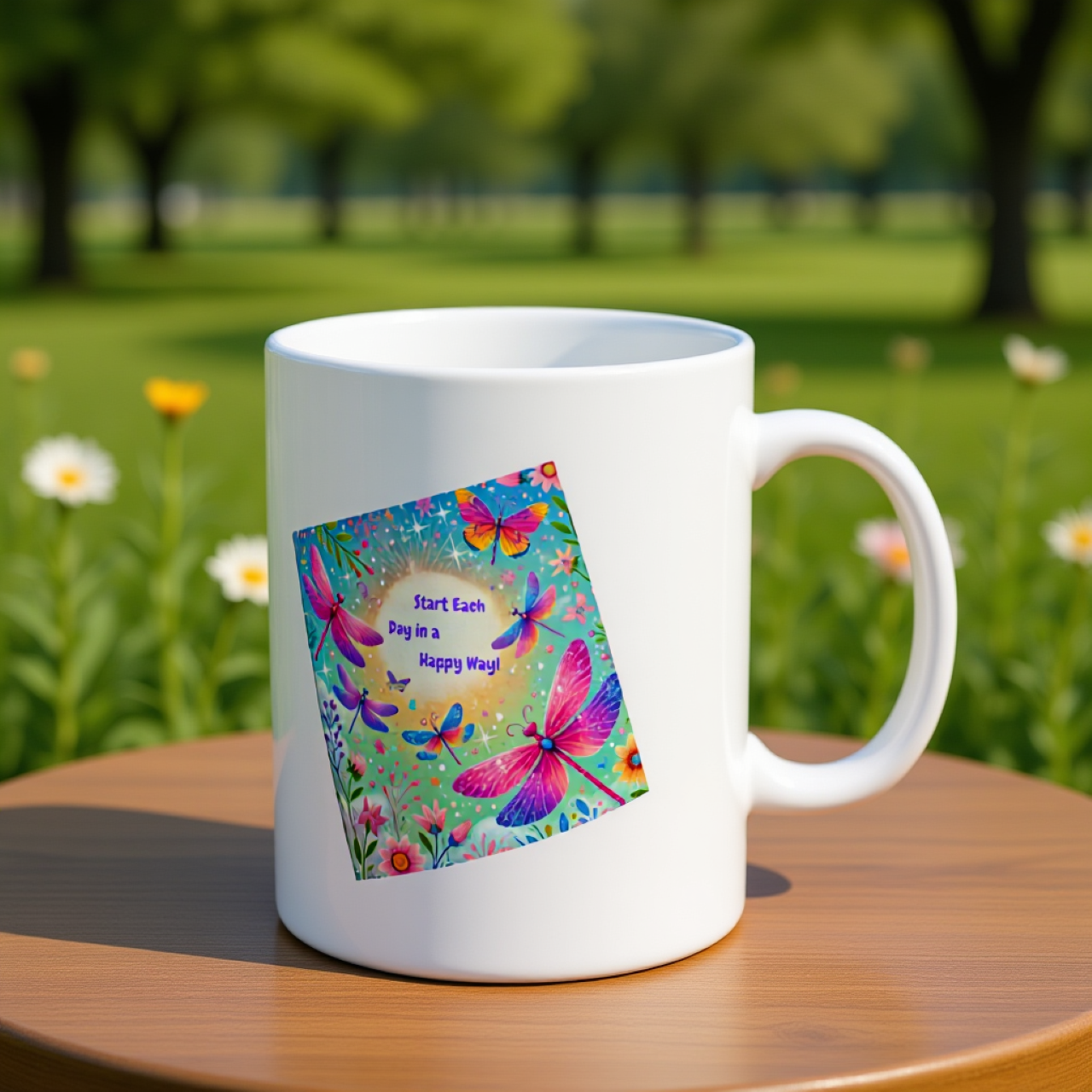 Whimsical Ceramic Mug with Nature-Inspired Design, Perfect for Garden Lovers, Eco-Friendly Gift, Tea or Coffee Cup, Floral Art Mug, [...]