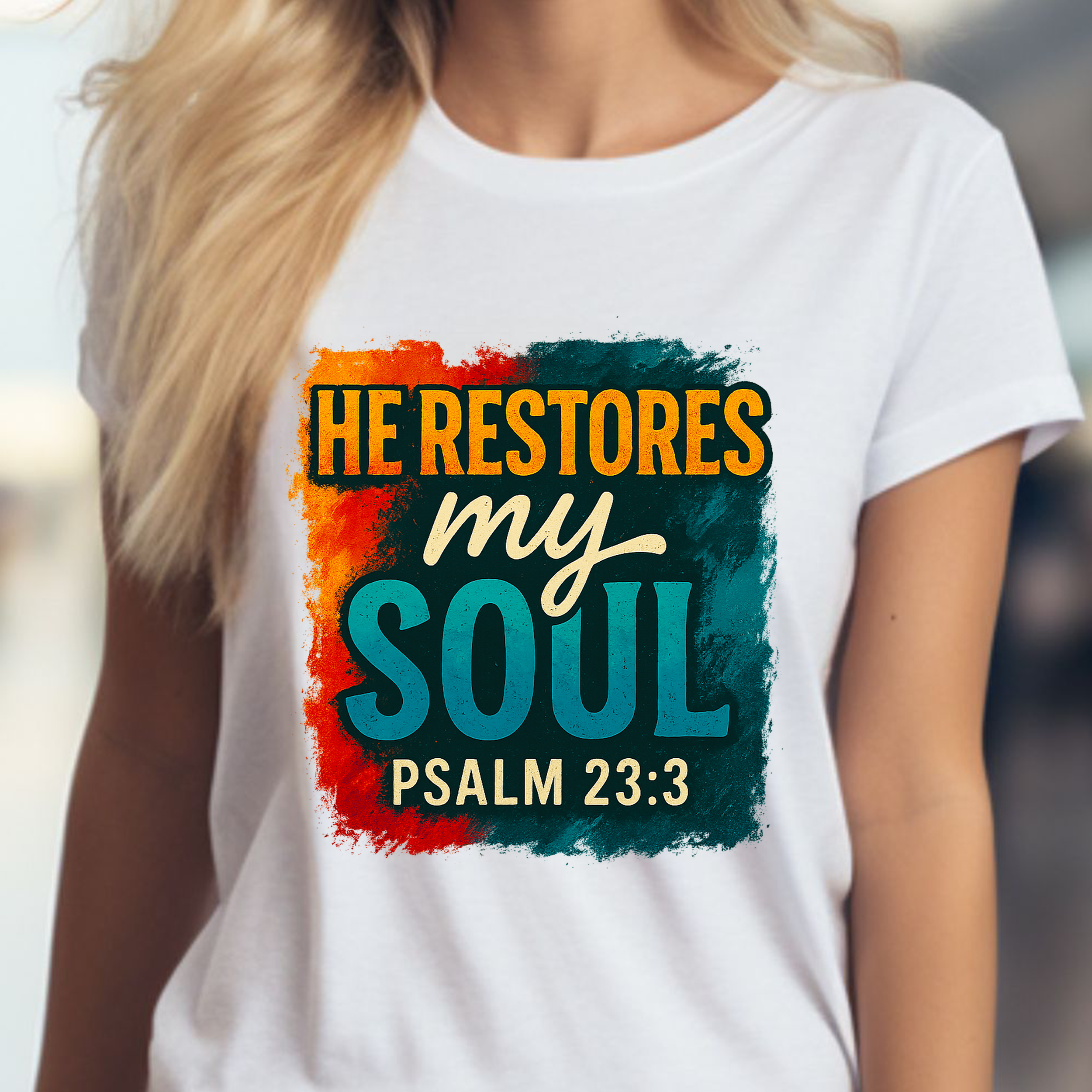 He Restores My Soul - Women's Christian T-Shirt product thumbnail image He Restores My Soul - Women's Christian T-Shirt product thumbnail image