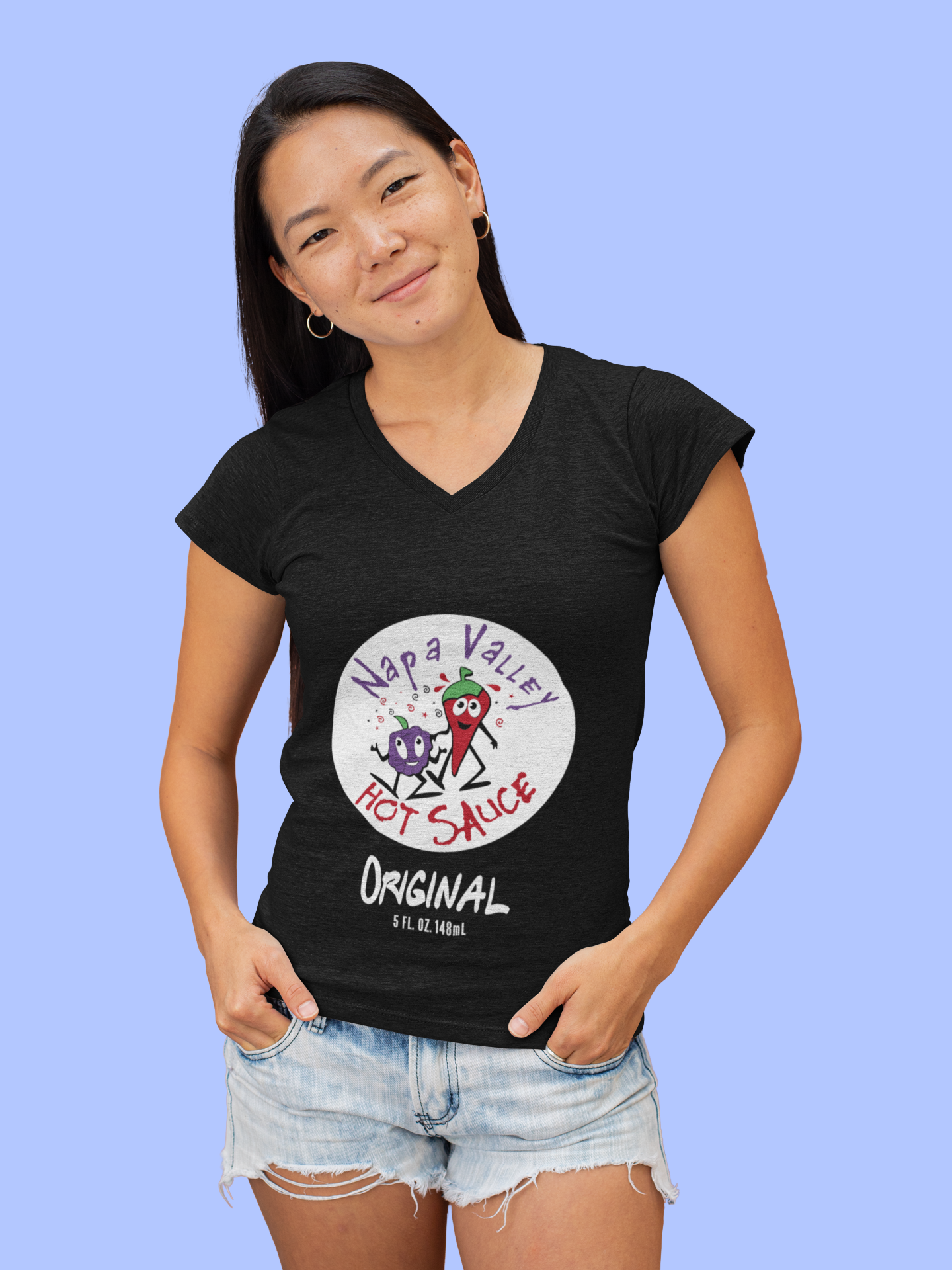  Original V-Neck Women Color T-Shirts