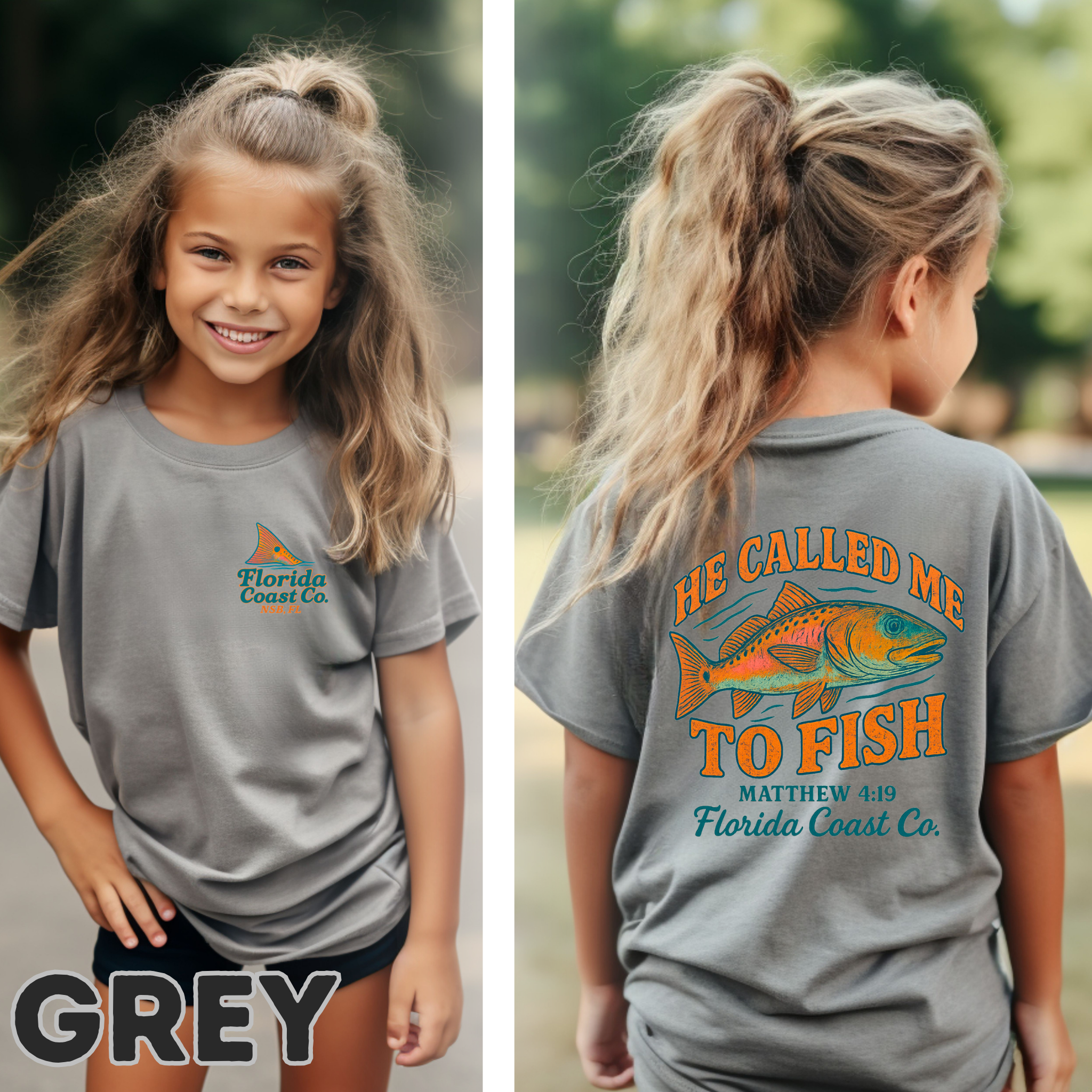 He Called Me to Fish Kids Shirt | Youth Comfort Colors Christian Tee | Matthew 4:19 Bible Verse Shirt | Fishing Kids T-Shirt S–XL