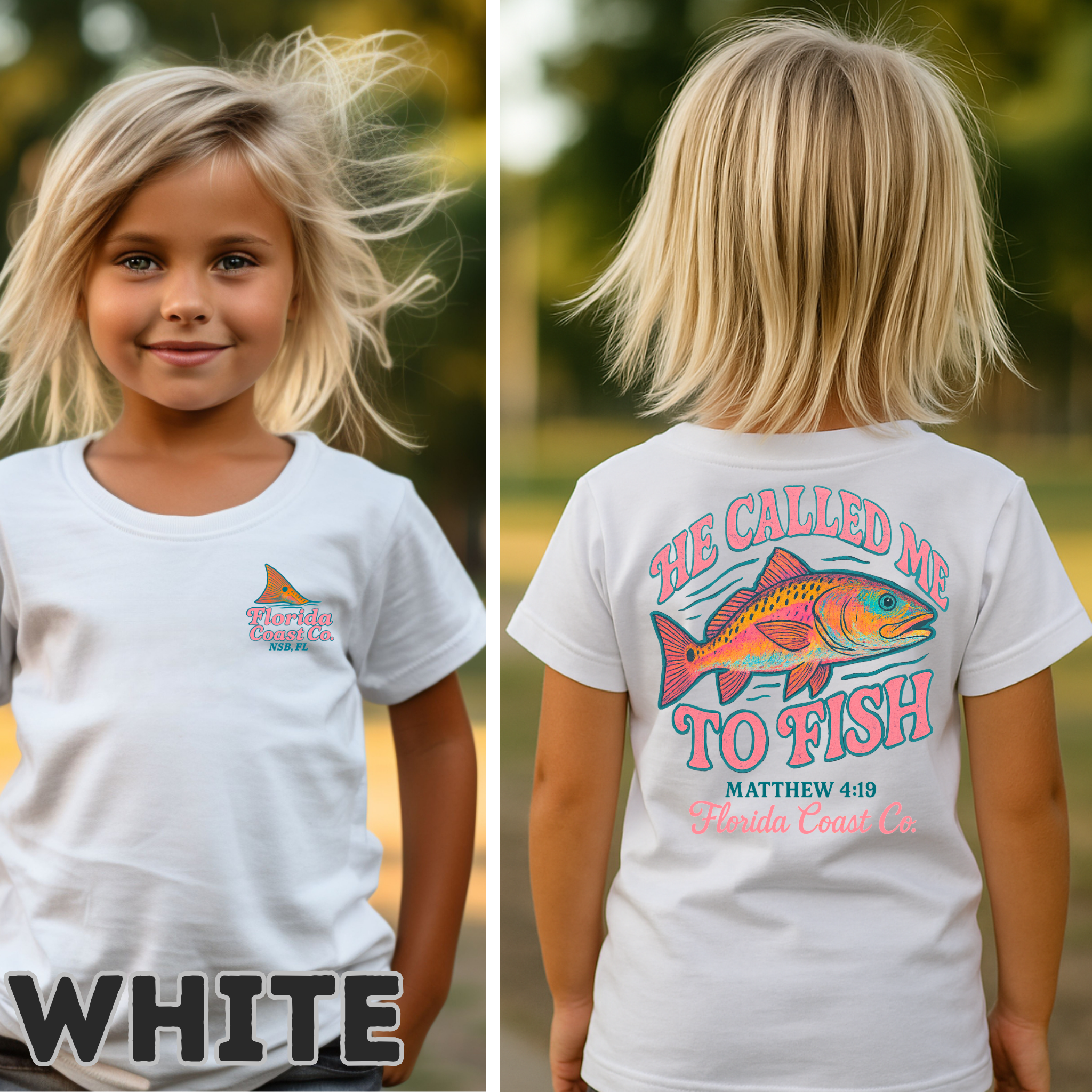 Christian Kids Fishing Shirt | Youth Comfort Colors Matthew 4:19 Tee | He Called Me to Fish Bible Verse T-Shirt | S–XL Boutique Tee product thumbnail image