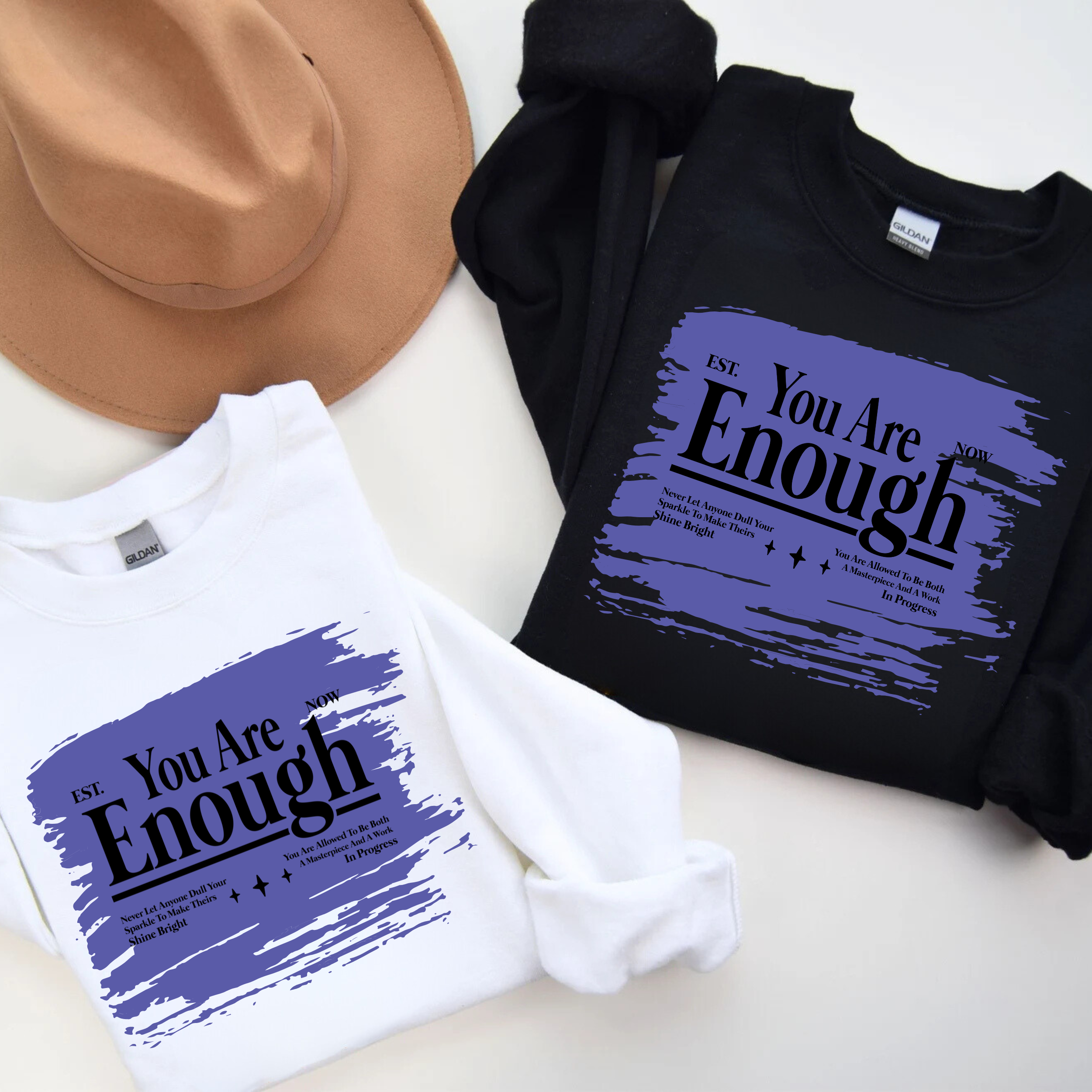 Empowering You Are Enough, Inspirational Shirt, Motivational Gift, Self-Care Apparel, Positive Vibes product thumbnail image